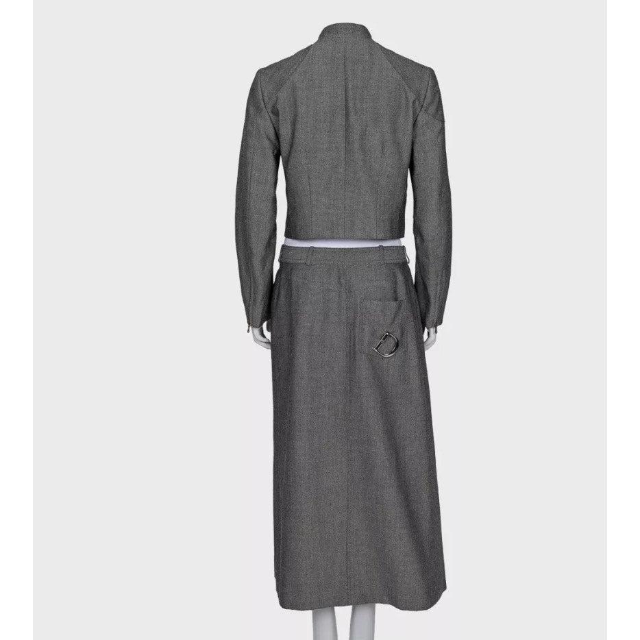 Grigio Abito in lana di John Galliano for Christian Dior per l'Autunno 2003  Sz.42 in vendita
