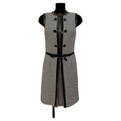Christian Dior Fall 2008 Black and Off-white Houndstooth Dress by John Galliano