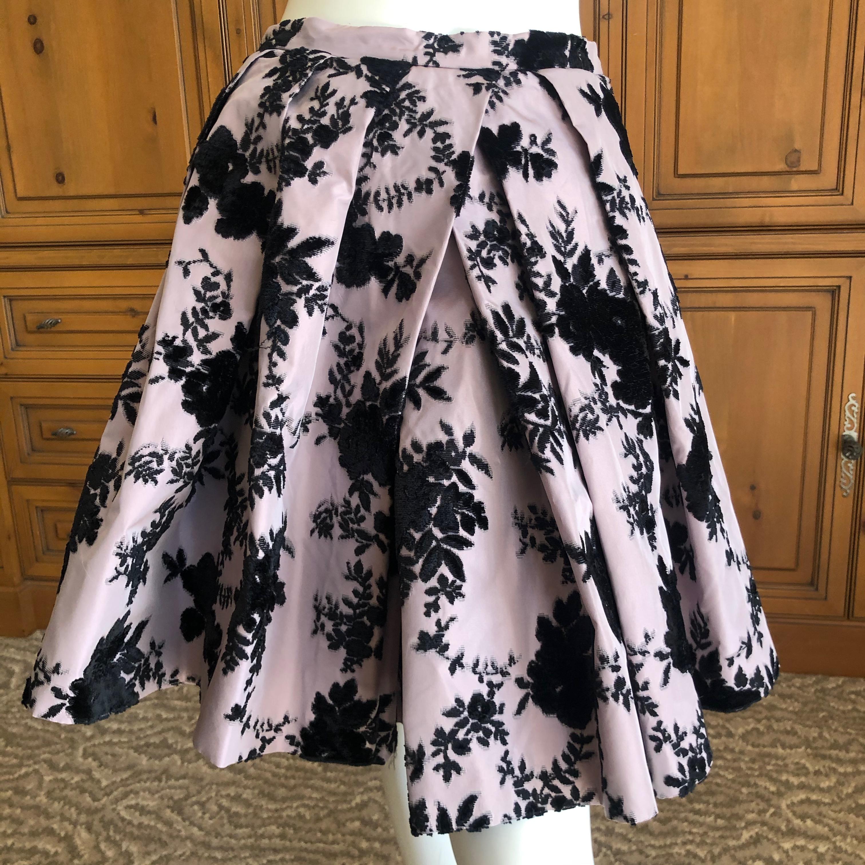 Christian Dior Fall 2010  Galliano's Final Collection Devore Velvet Ball Skirt In Excellent Condition In Cloverdale, CA