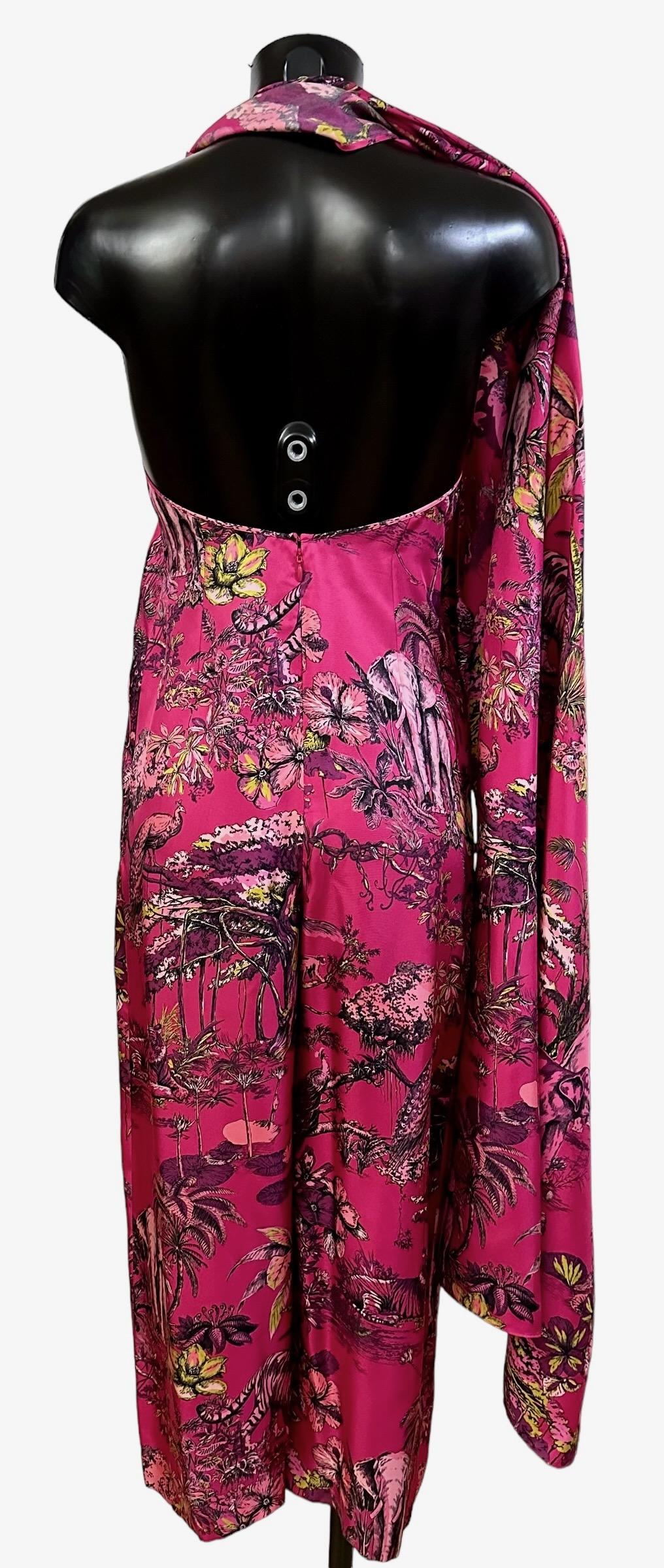 Women's Christian Dior Fall 2023 Pink Silk Toile de Jouy Jumpsuit For Sale
