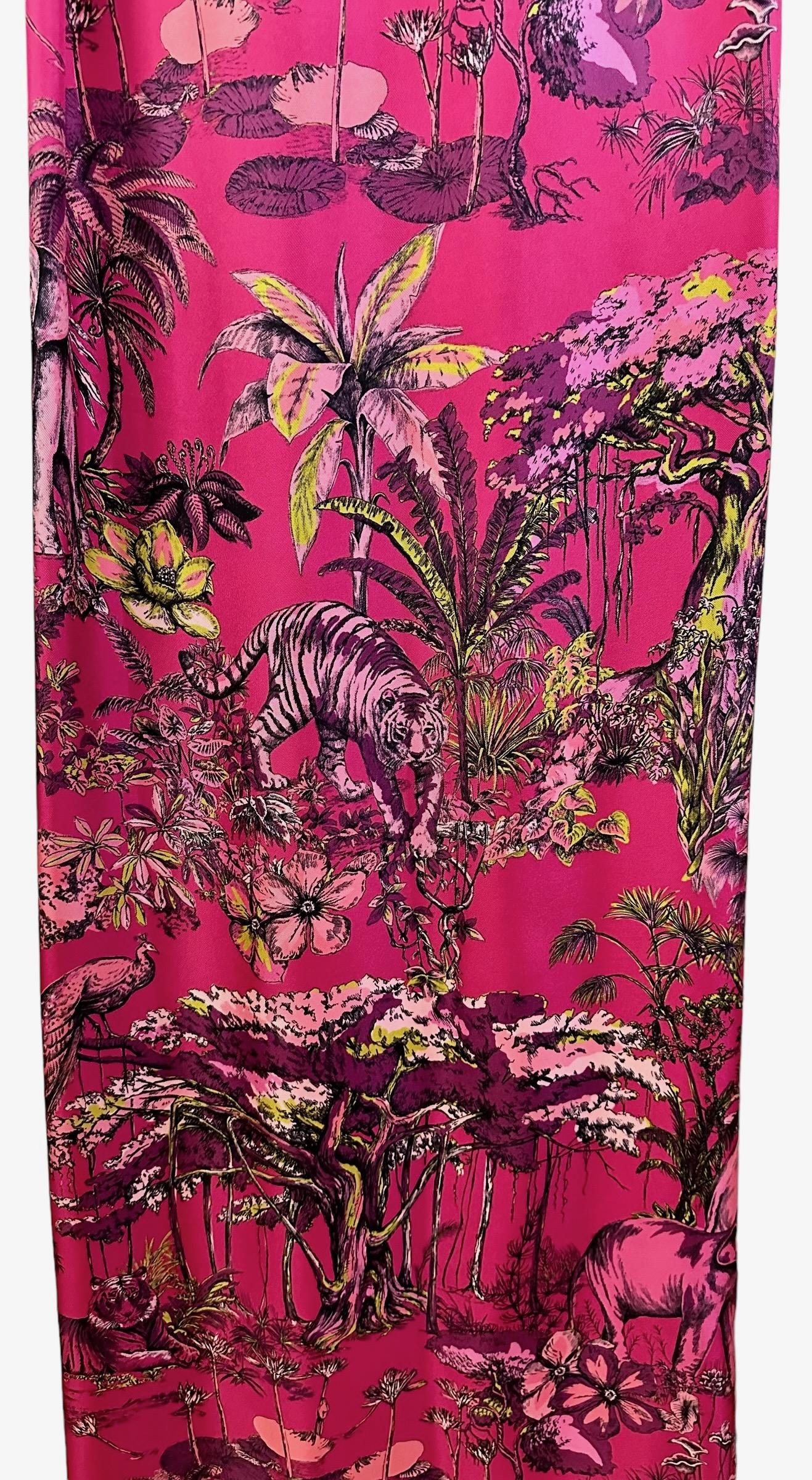 Christian Dior Autunno 2023 Tuta in seta rosa Toile de Jouy 1