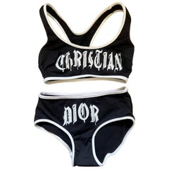 CHRISTIAN DIOR Famous gothic swimwear bikini