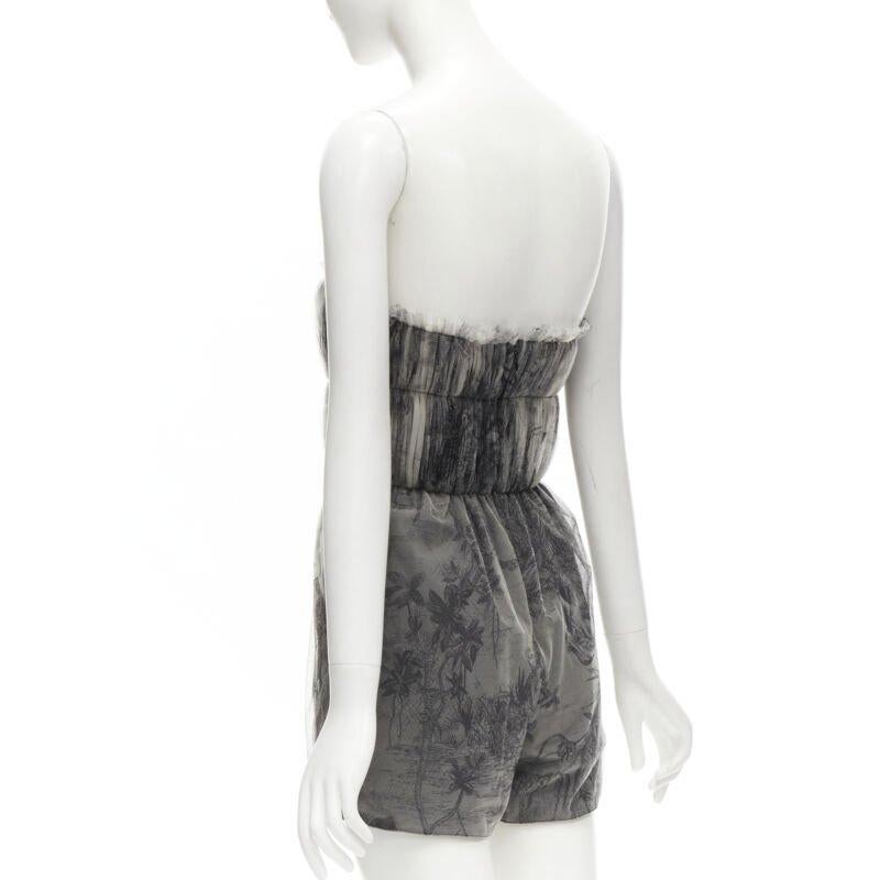 Christian Dior Fantaisie Dioriviera pagliaccetto in tulle plissettato FR34 XS in vendita 1