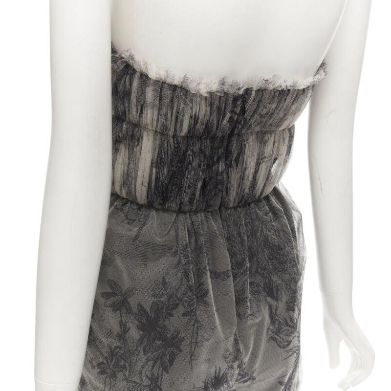 Christian Dior Fantaisie Dioriviera pagliaccetto in tulle plissettato FR34 XS in vendita 2