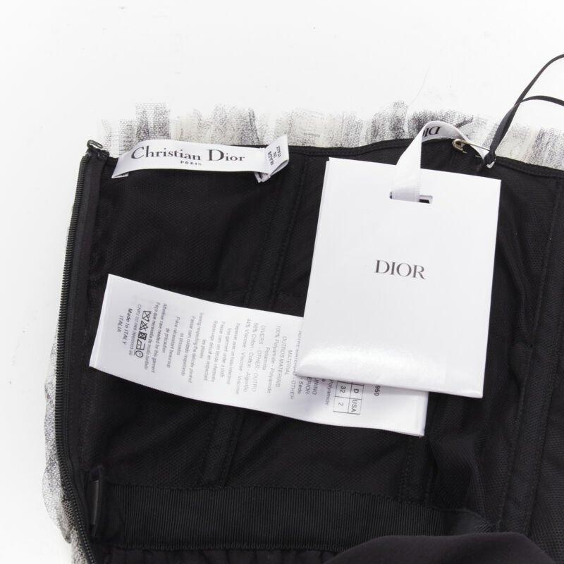 Christian Dior Fantaisie Dioriviera pagliaccetto in tulle plissettato FR34 XS in vendita 4