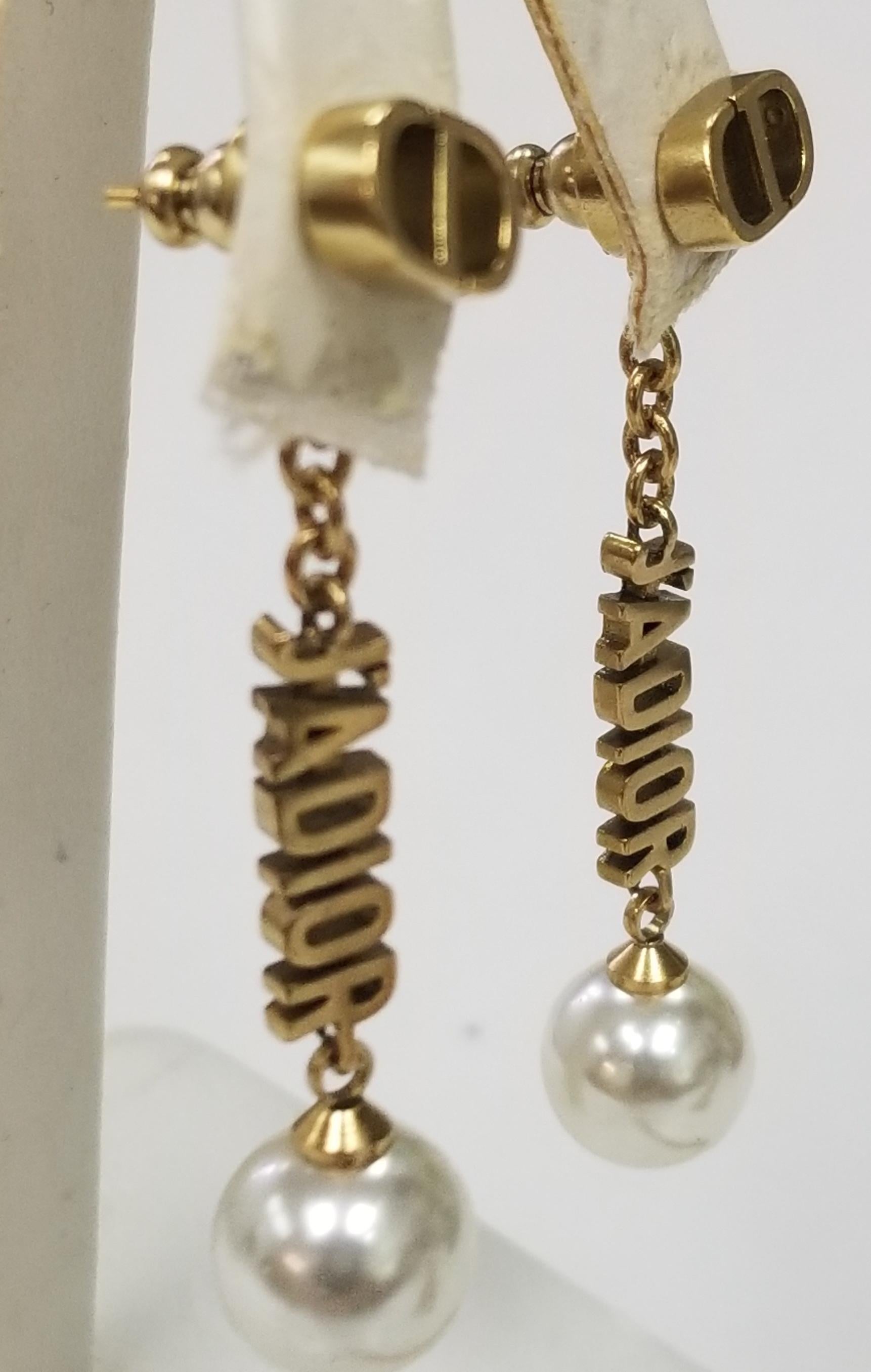 christian dior pearl earrings price