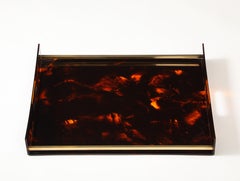 Christian Dior Faux Tortoise & Brass Tray , France, c. 1960-70’s