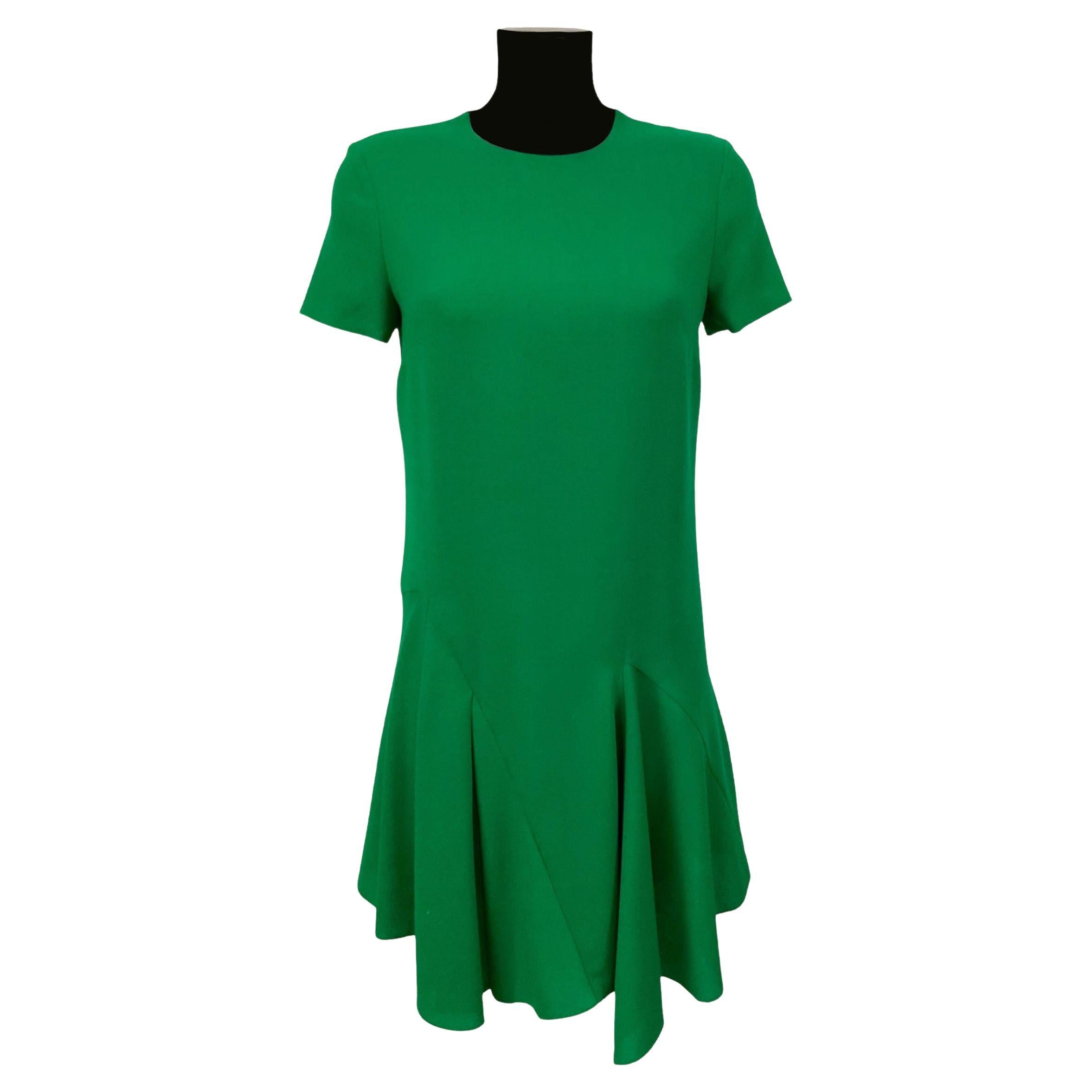 Christian Dior - Robe verte ajustée et évasée  