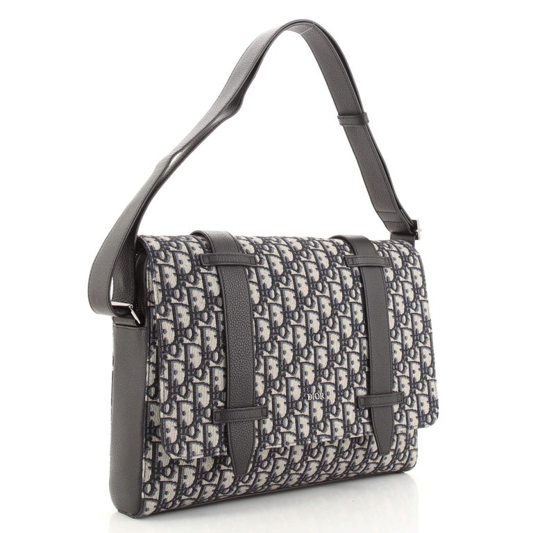 Christian Dior Flap Messenger Bag Oblique Canvas and Leather Medium For