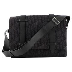 Christian Dior Flap Messenger Bag Oblique Canvas and Leather Medium