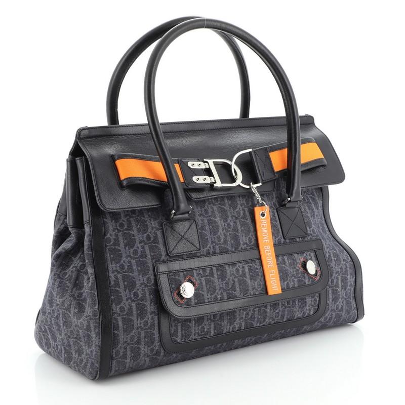 Christian Dior Flight Travel Bag Diorissimo Denim Large