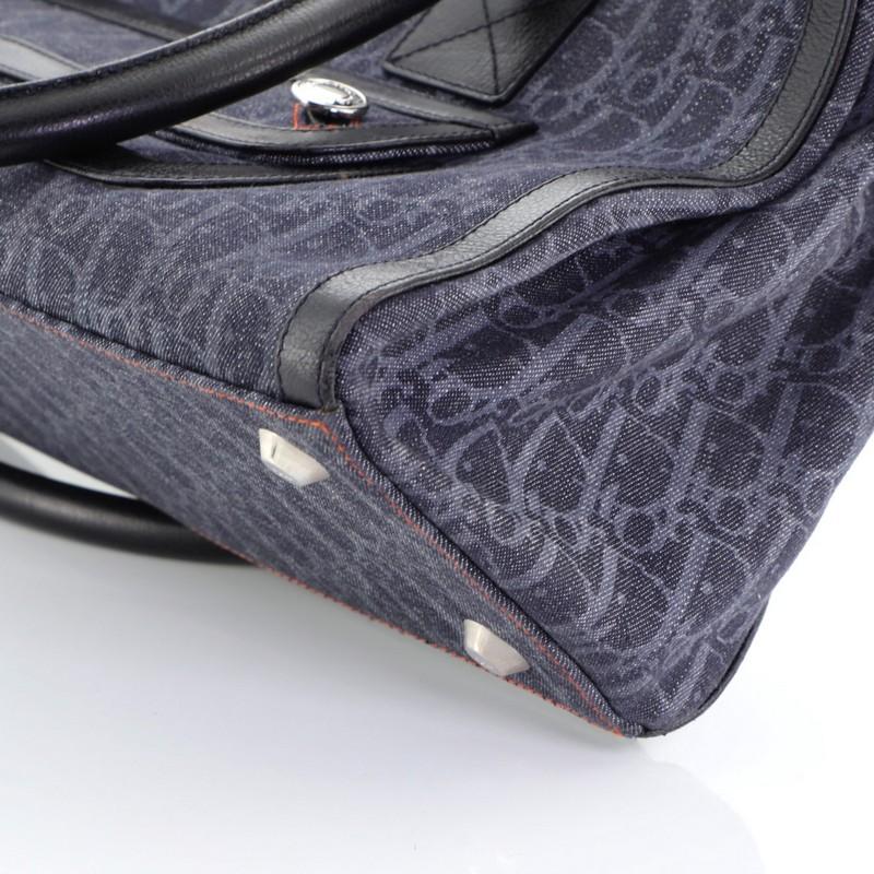 Women's or Men's Christian Dior Flight Travel Bag Diorissimo Denim Large