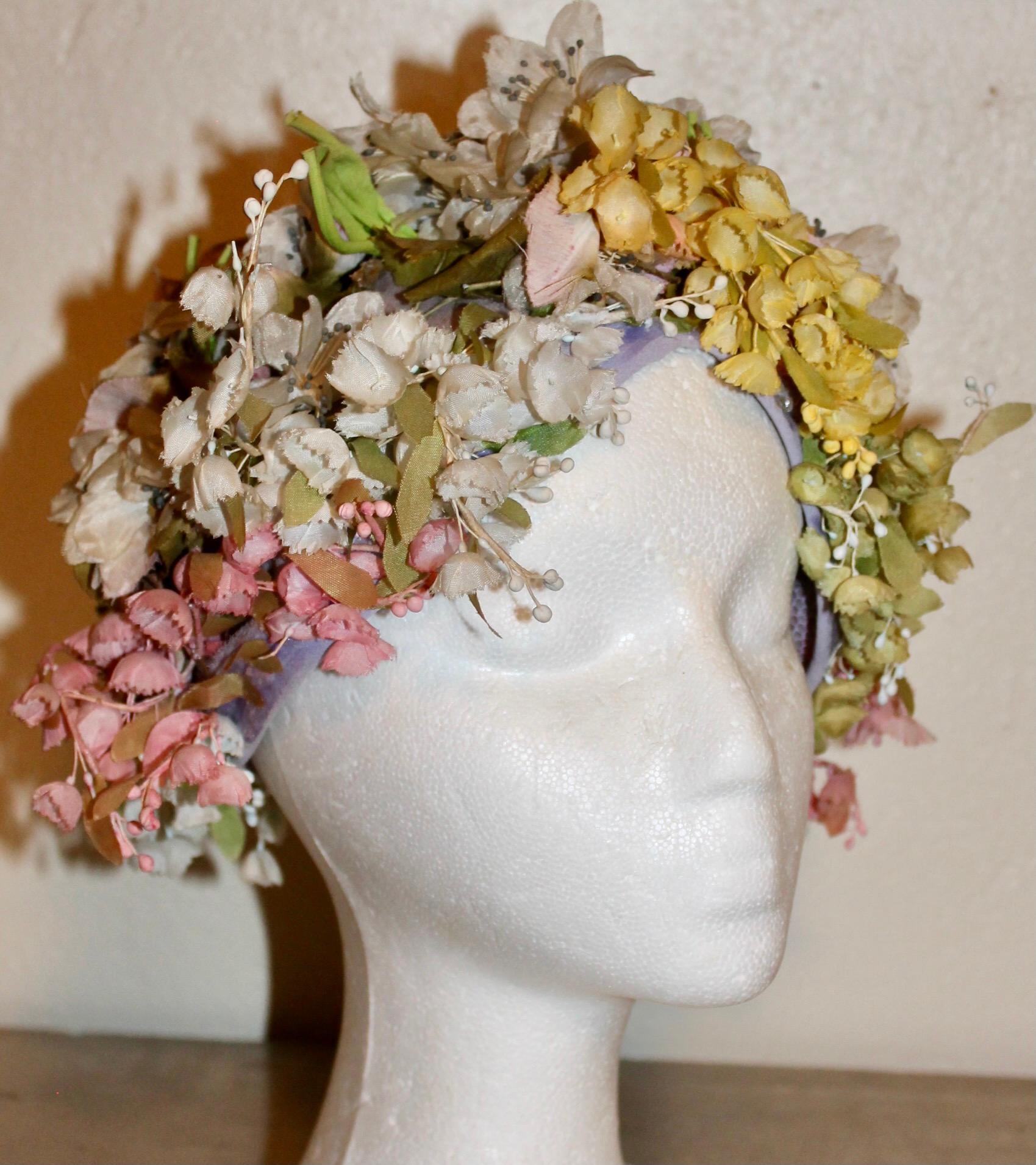Christian Dior Floral Chapeaux In Good Condition In Sharon, CT