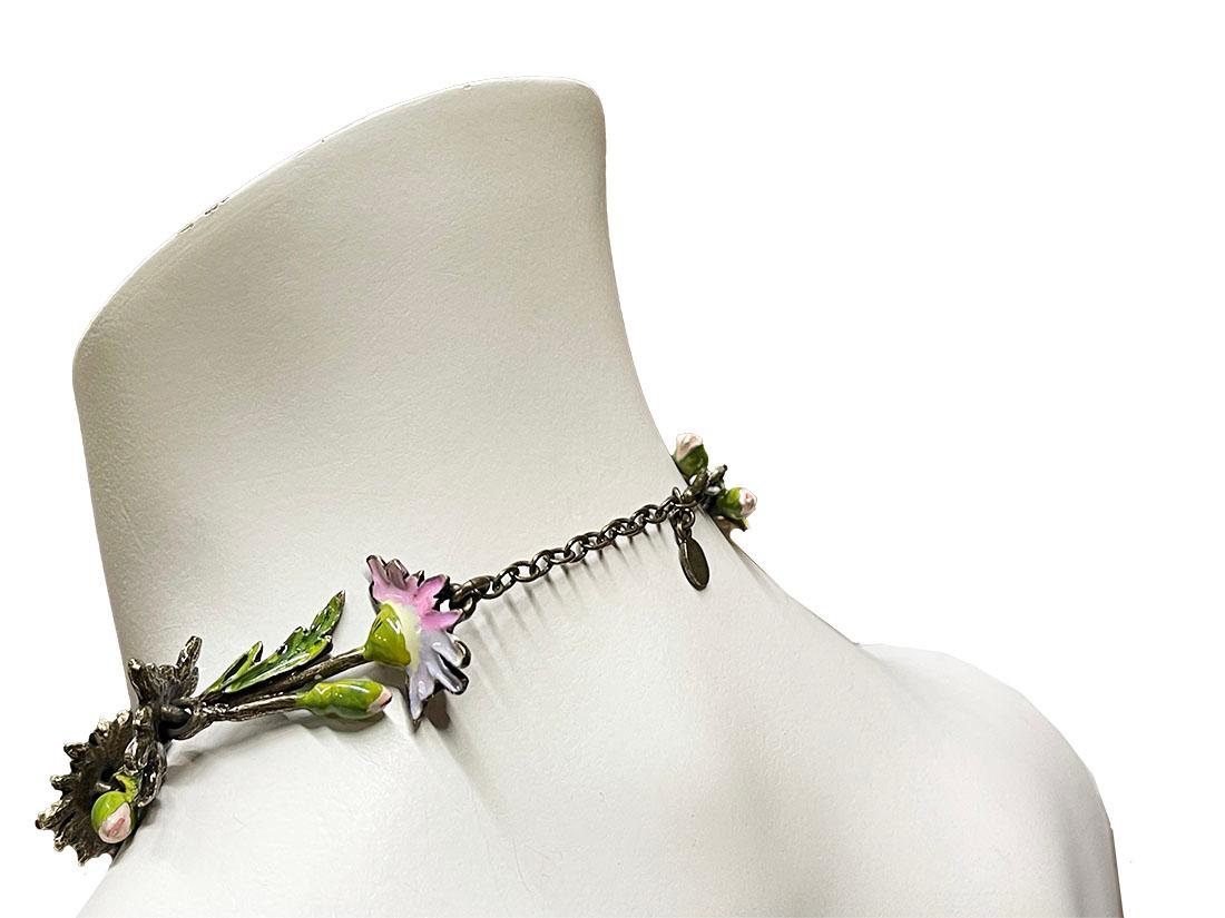 French Collectable floral choker designed by Robert Goossens for Dior, 2002-2002 For Sale