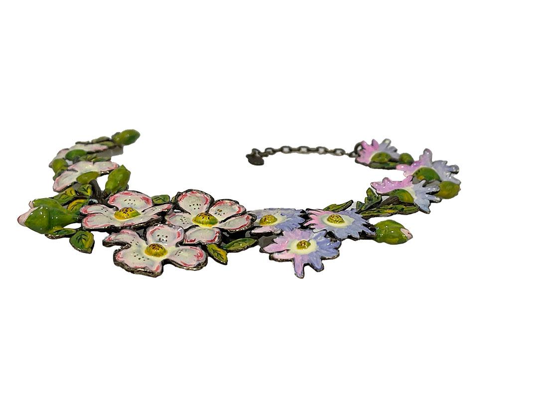 Contemporary Collectable floral choker designed by Robert Goossens for Dior, 2002-2002 For Sale