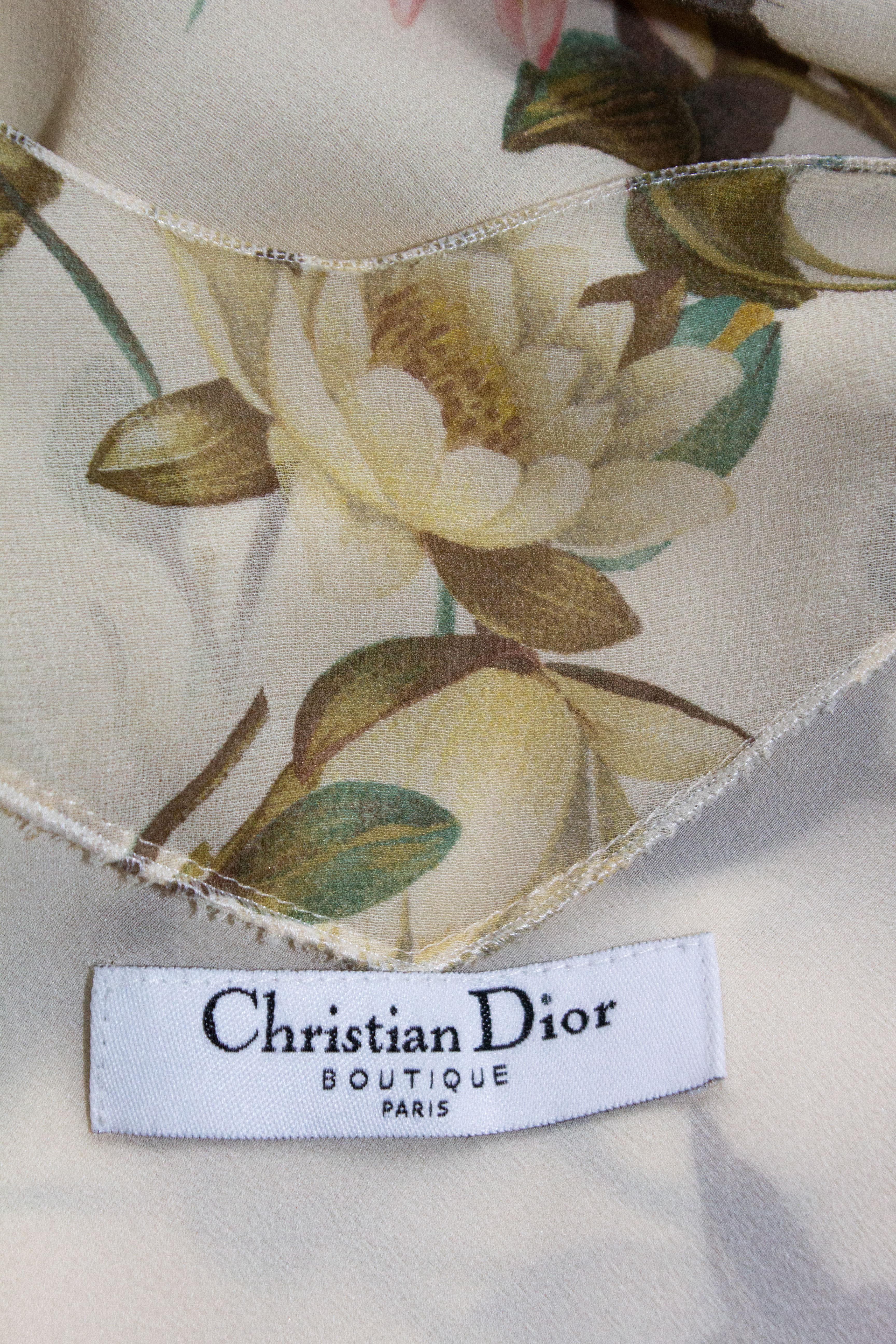 Christian Dior Floral Dress & Shawl 8