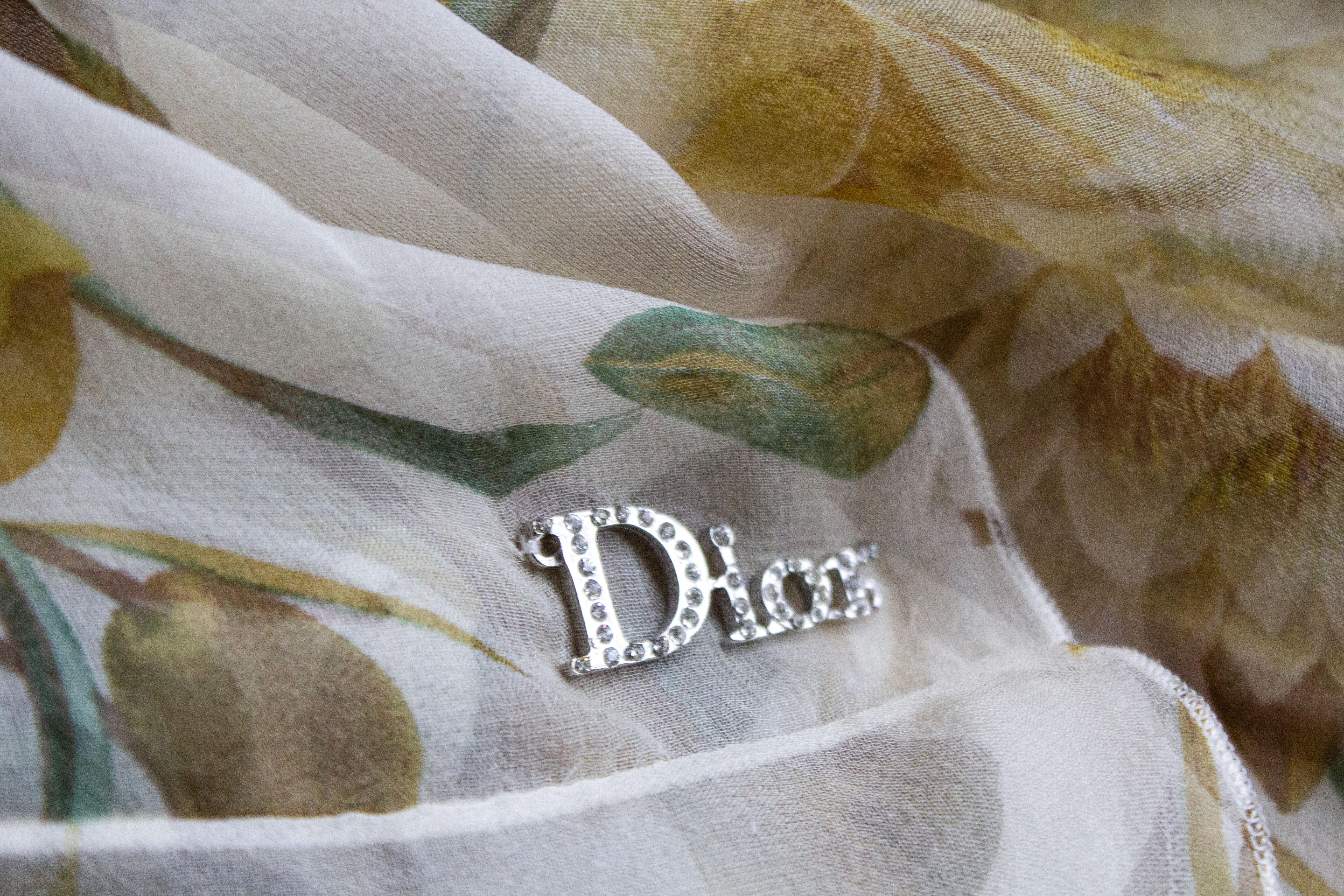 Christian Dior Floral Dress & Shawl 9