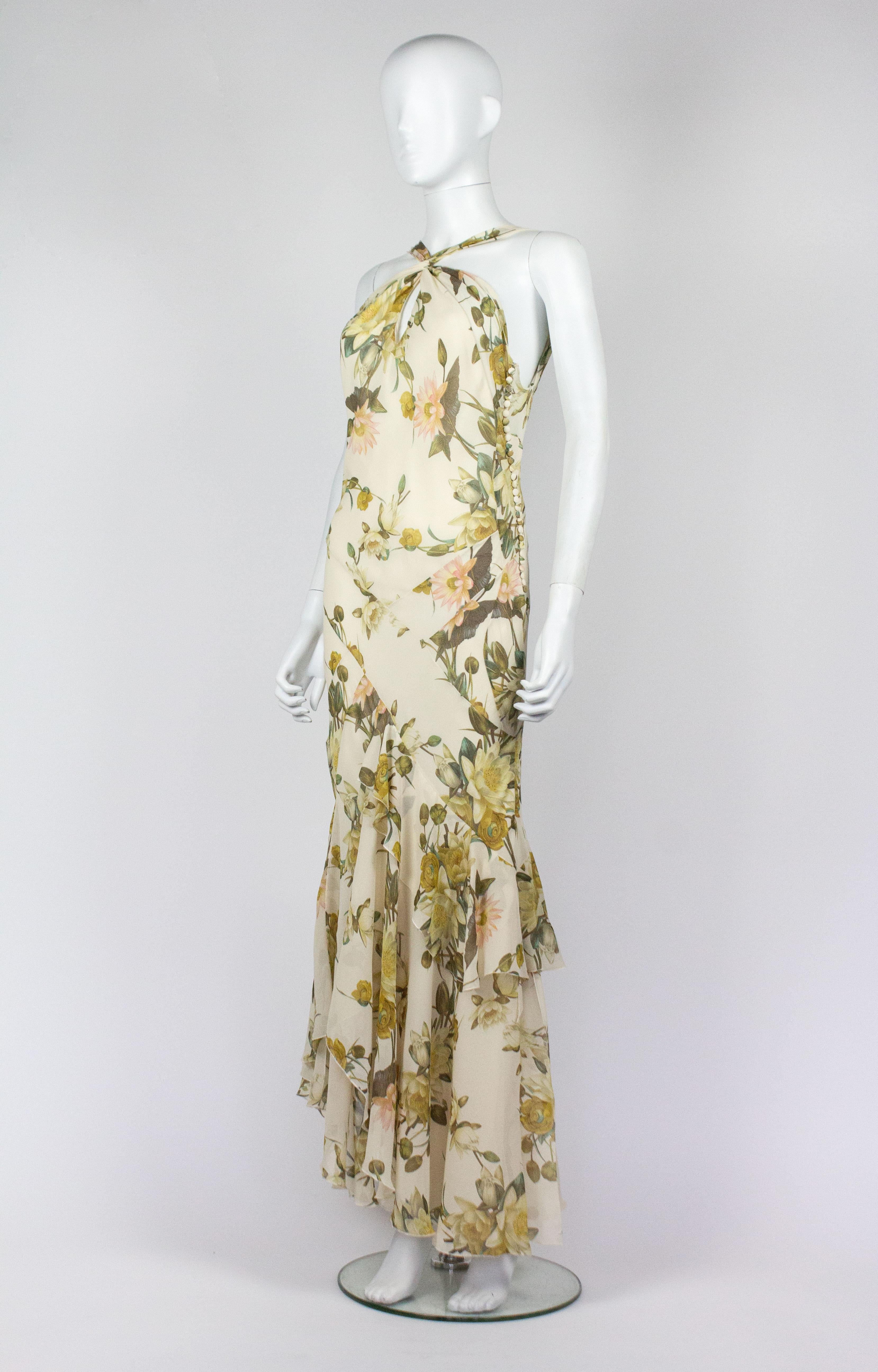 Christian Dior Floral Dress & Shawl 1