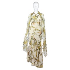 Christian Dior Floral Dress & Shawl