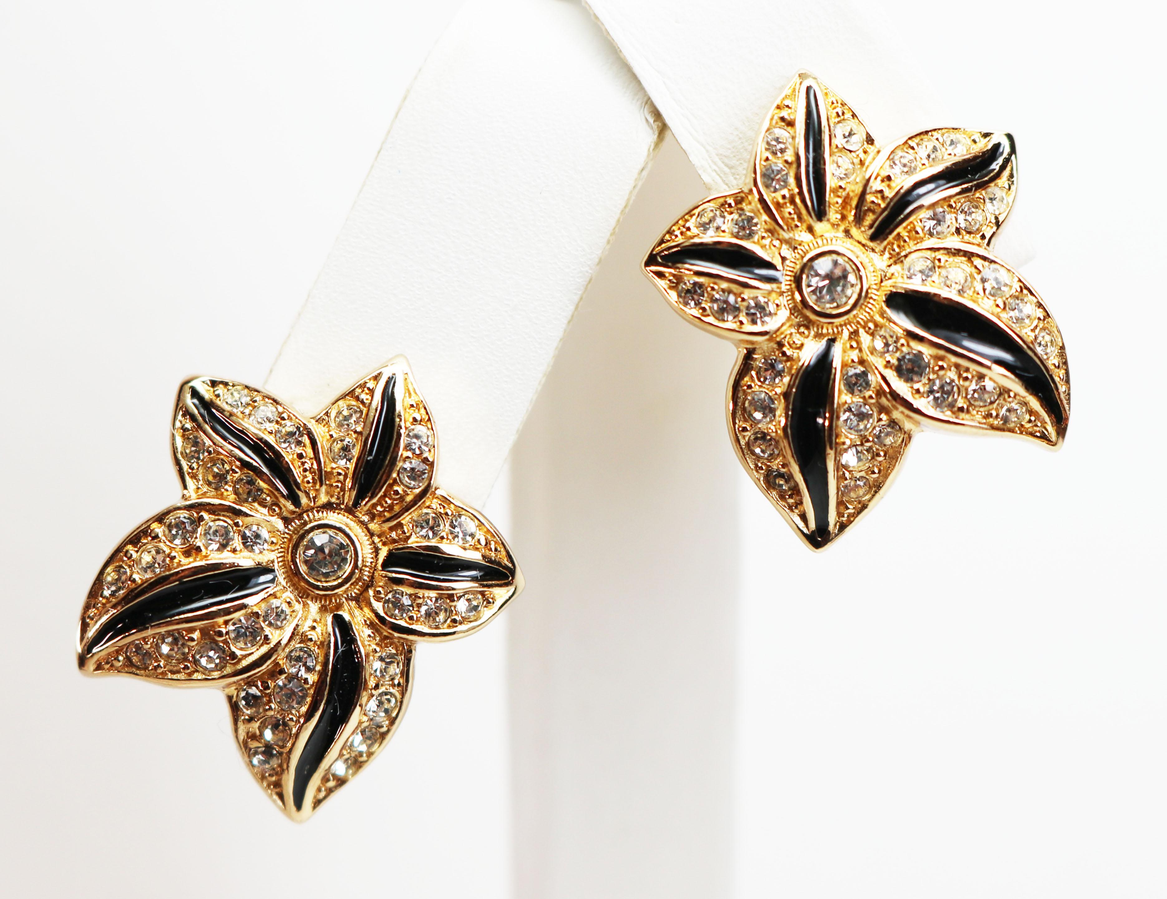 Christian Dior Floral Earrings For Sale 5
