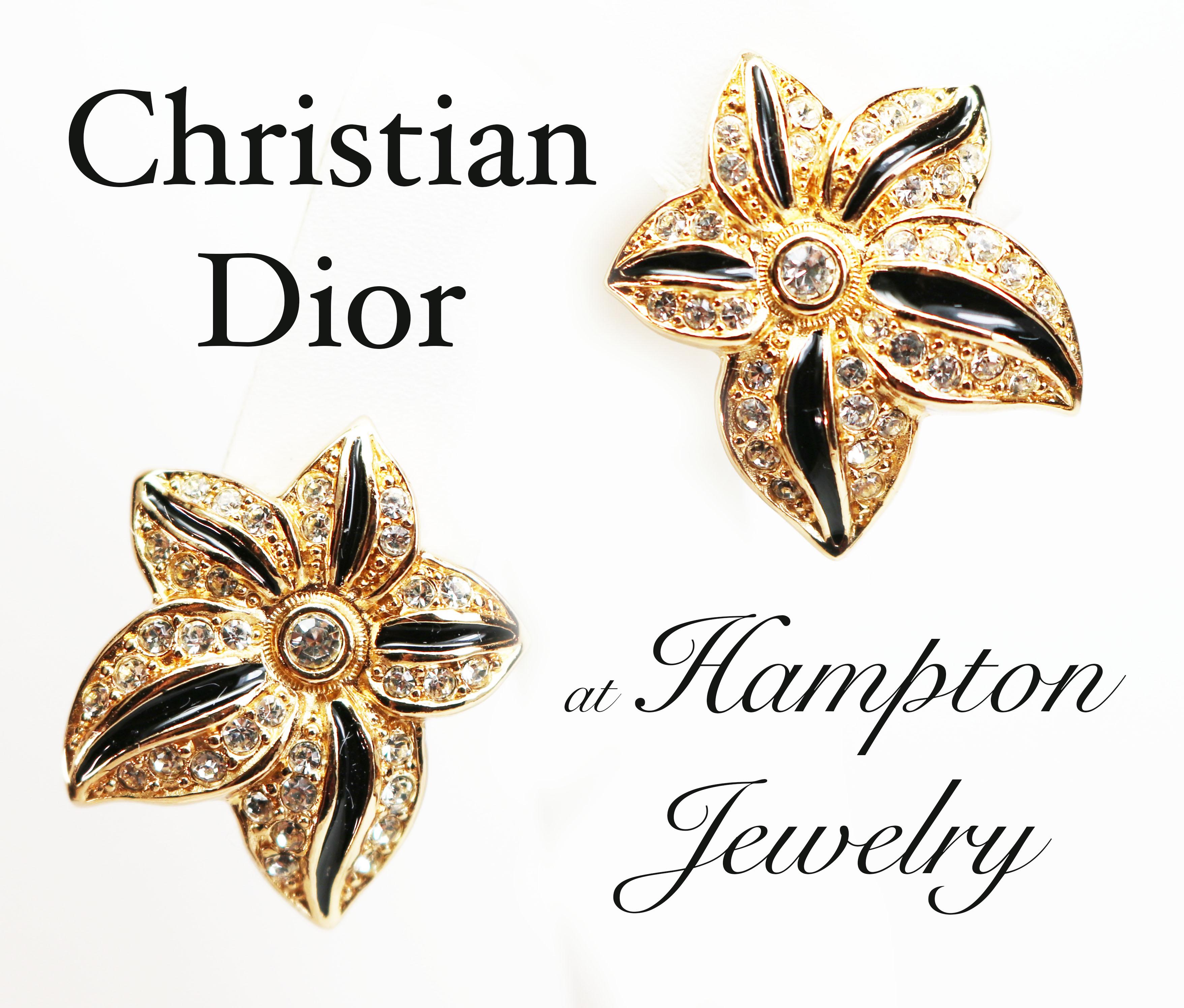 Christian Dior Floral Earrings For Sale 8
