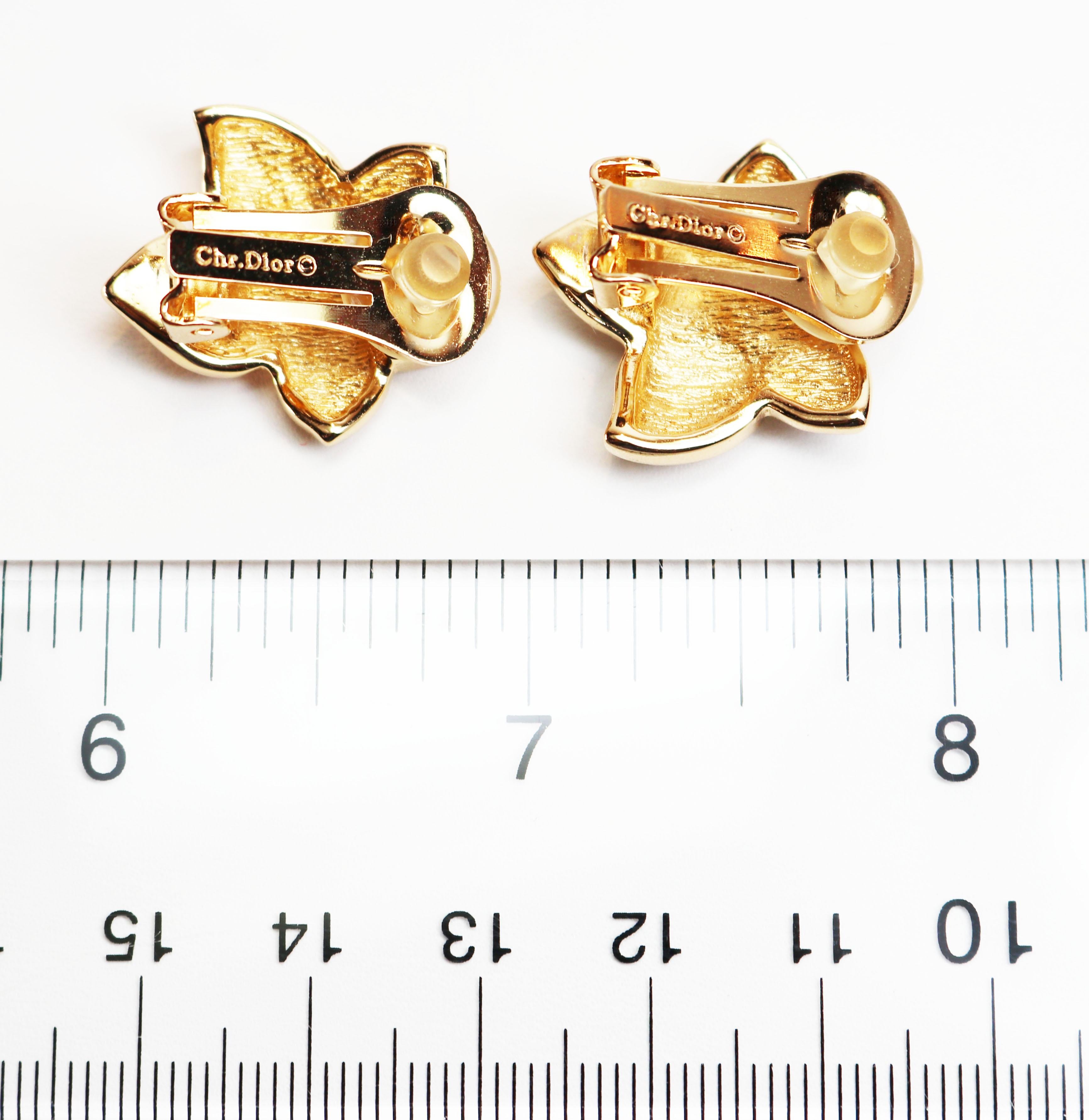Christian Dior Floral Earrings For Sale 9