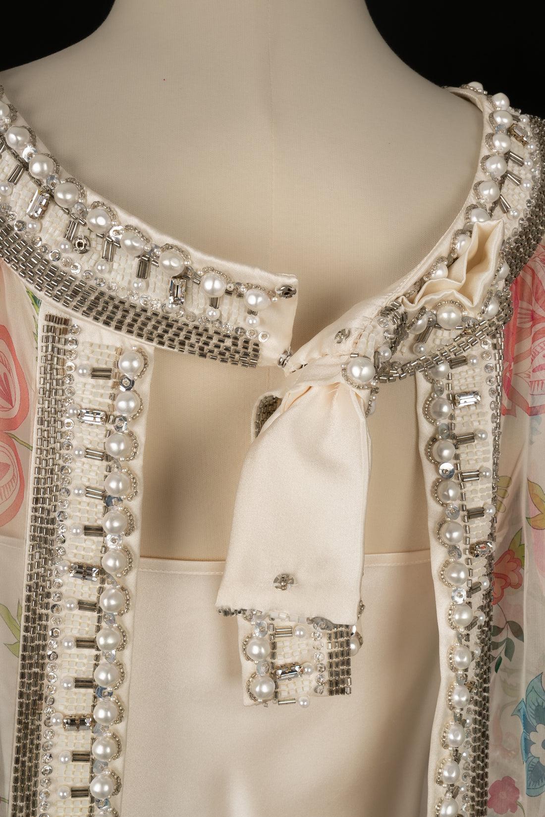 Christian Dior Seidenoberteil mit Blumenmuster und Seide, 2008 im Angebot 2
