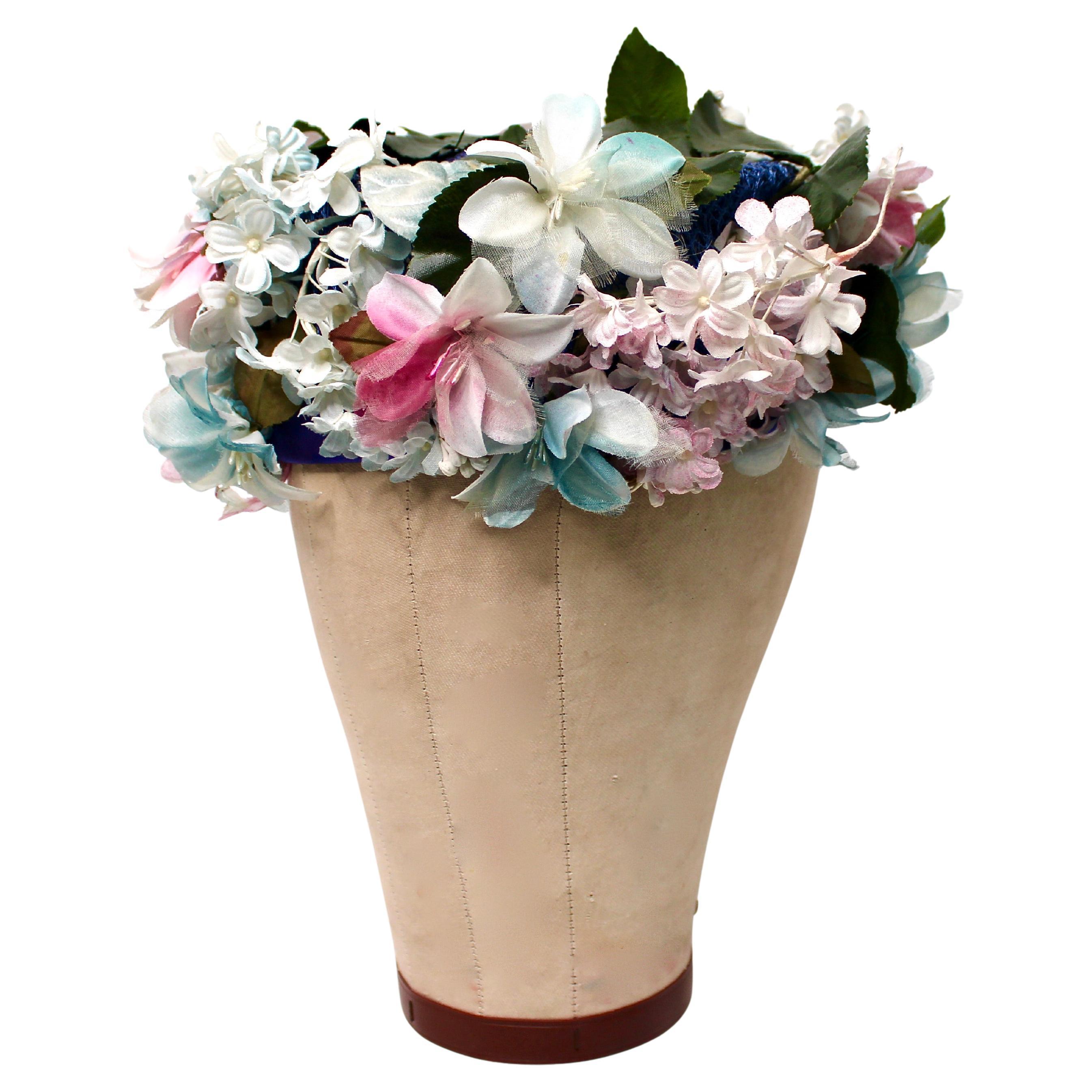 Christian Dior Floral Pillbox Hat circa 1960s