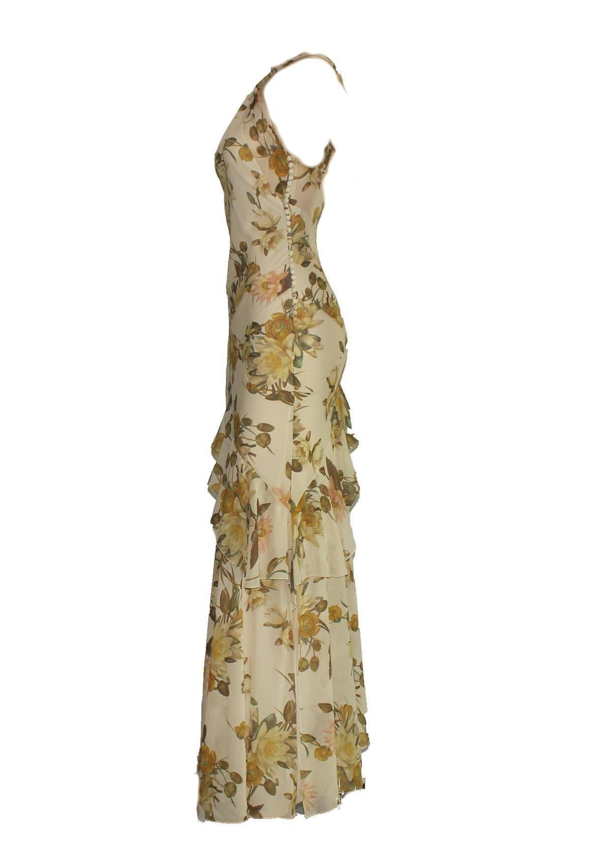 GORGEOUS 

CHRISTIAN DIOR 

FULL LENGTH SILK CHIFFON GOWN WITH MATCHING STOLA / SHAWL
 
A BEAUTIFUL TIMELESS DIOR PIECE THAT WILL LAST YOU FOR YEARS

DETAILS:

Amazing Christian Dior floral evening gown with matching maxi scarf

Beautifully printed