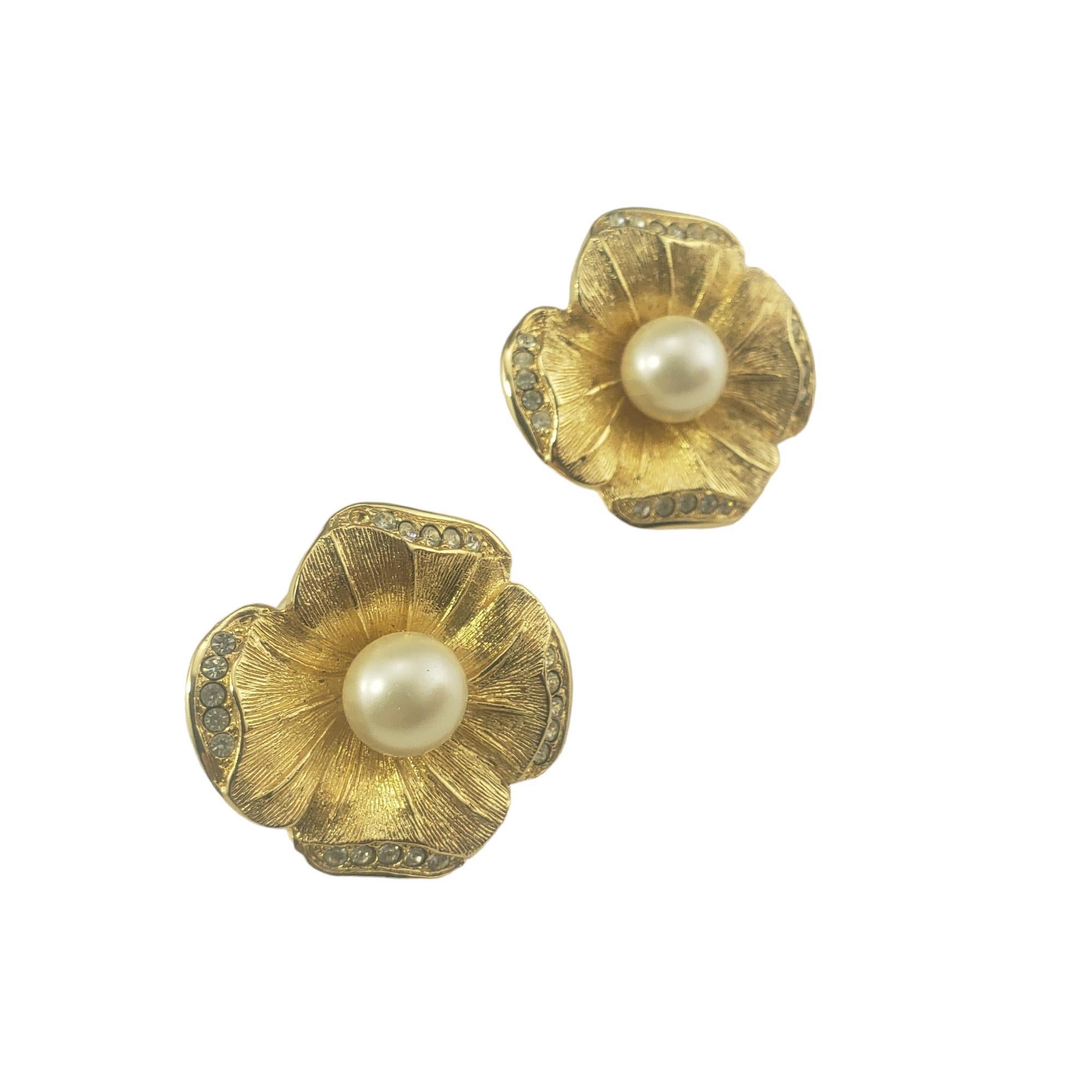 Bead Christian Dior Flower Earrings #16778 For Sale