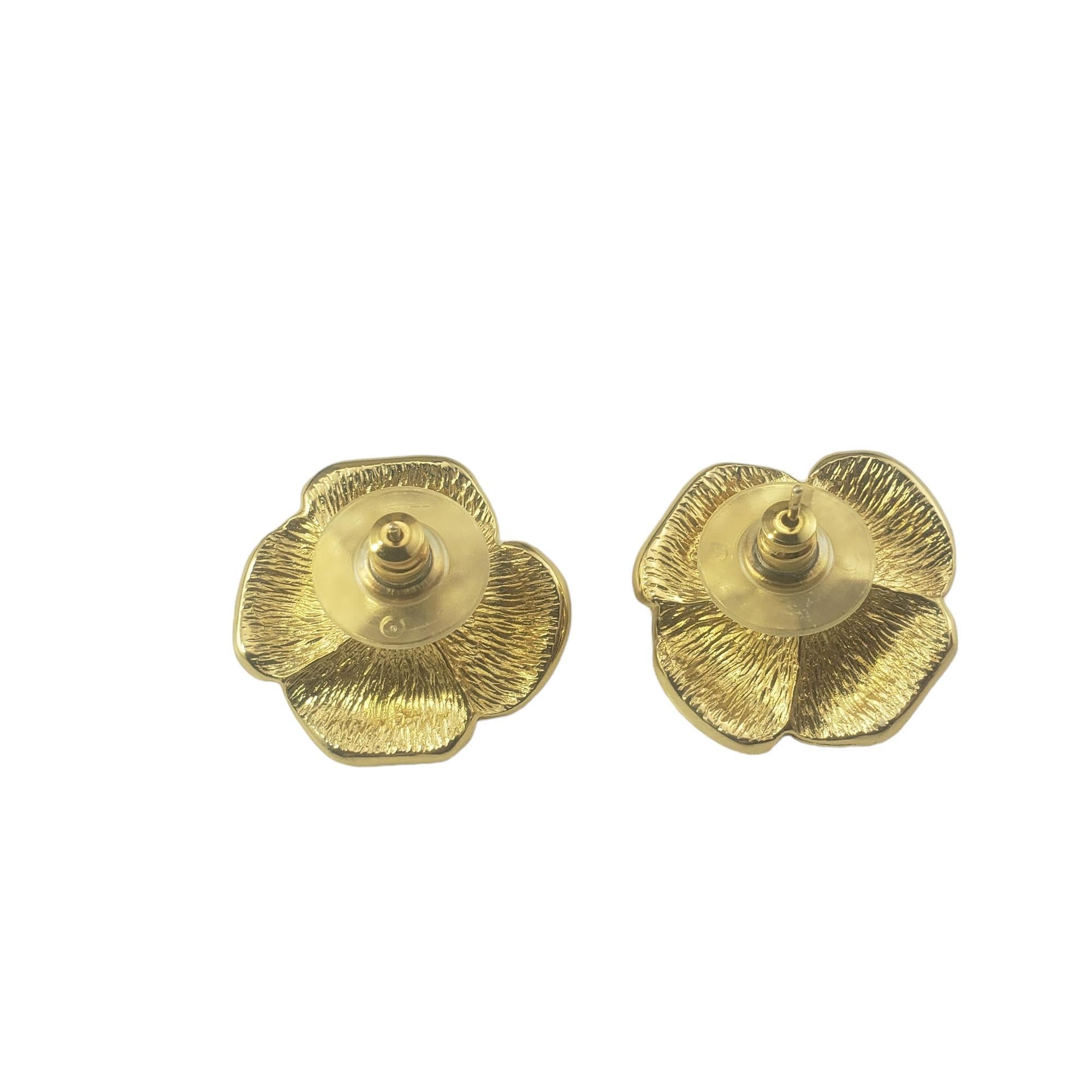 Christian Dior Flower Earrings #17100 In Good Condition In Washington Depot, CT
