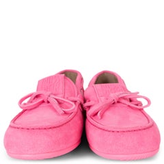 CHRISTIAN DIOR Fluorescent pink suede 2025 MISS DIOR STREET Loafers Shoes 38
