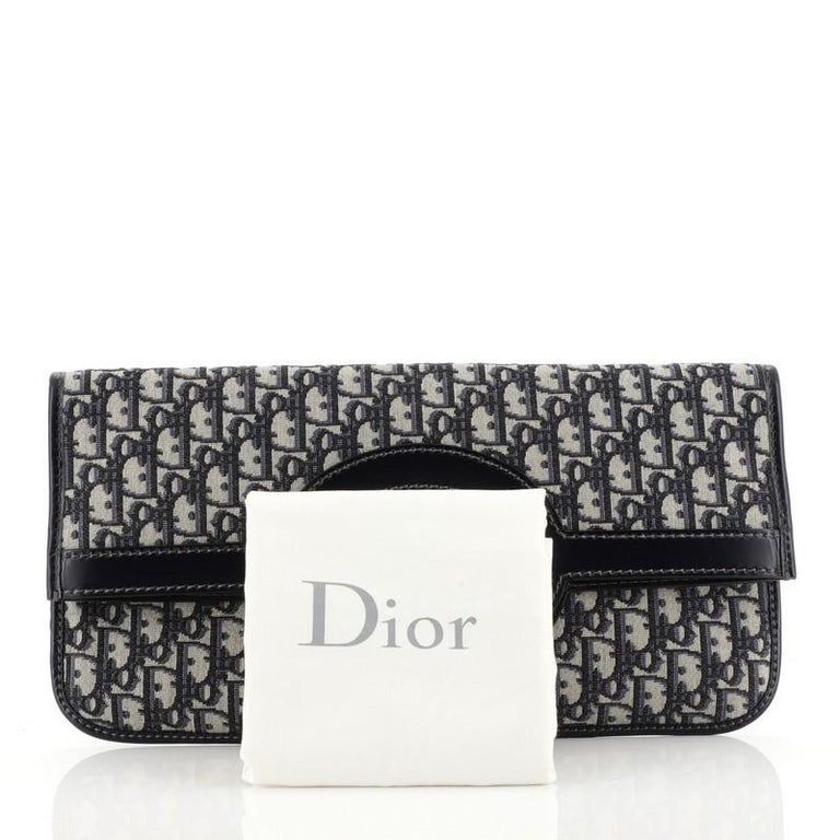Christian Dior Fold Over Clutch Oblique Canvas at 1stDibs