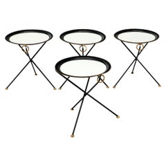 Christian Dior Folding Metal Side Tables