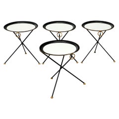 Christian Dior Folding Metal Side Tables