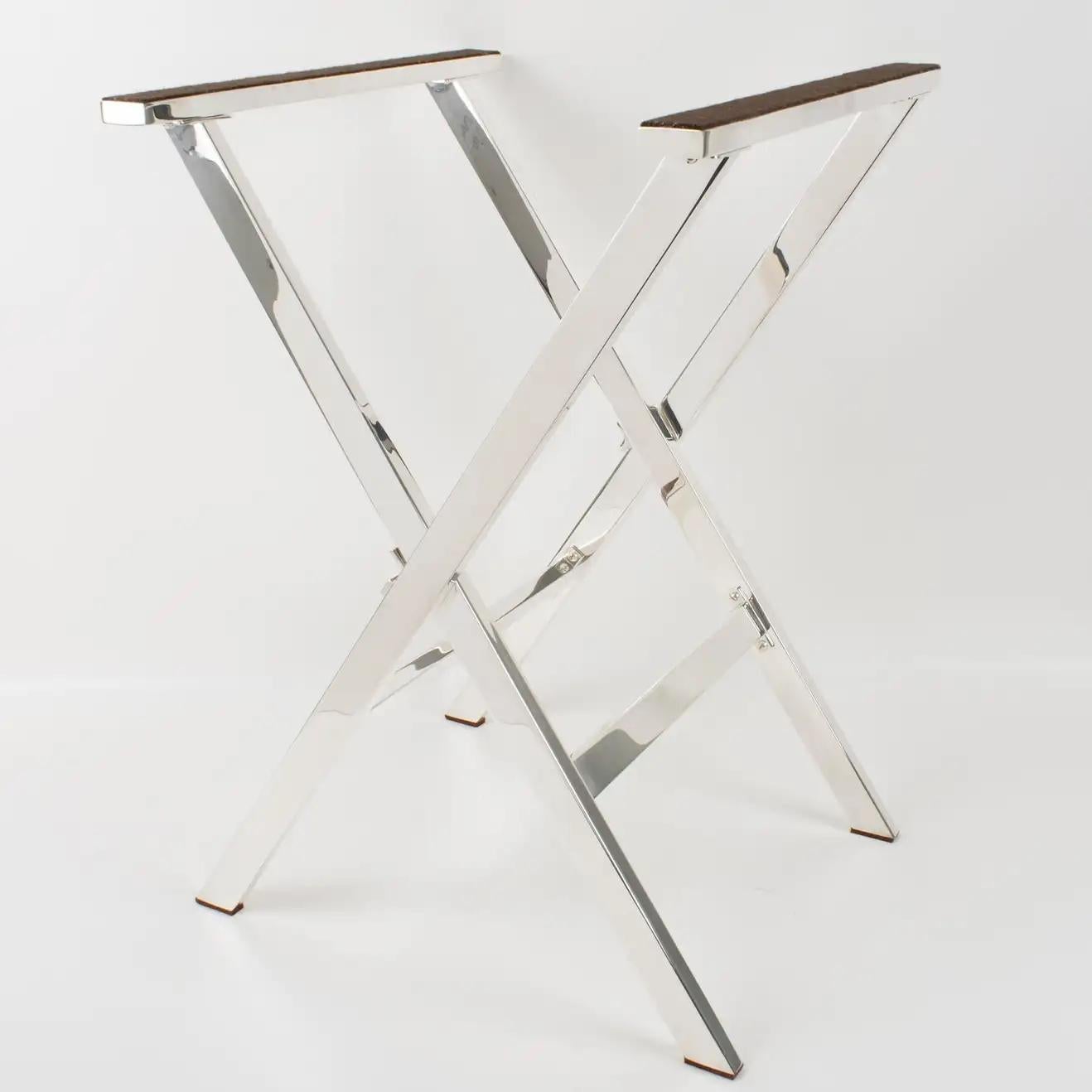 Christian Dior Folding Tray Table Tortoiseshell Lucite and Silver Plate, 1960s For Sale 9