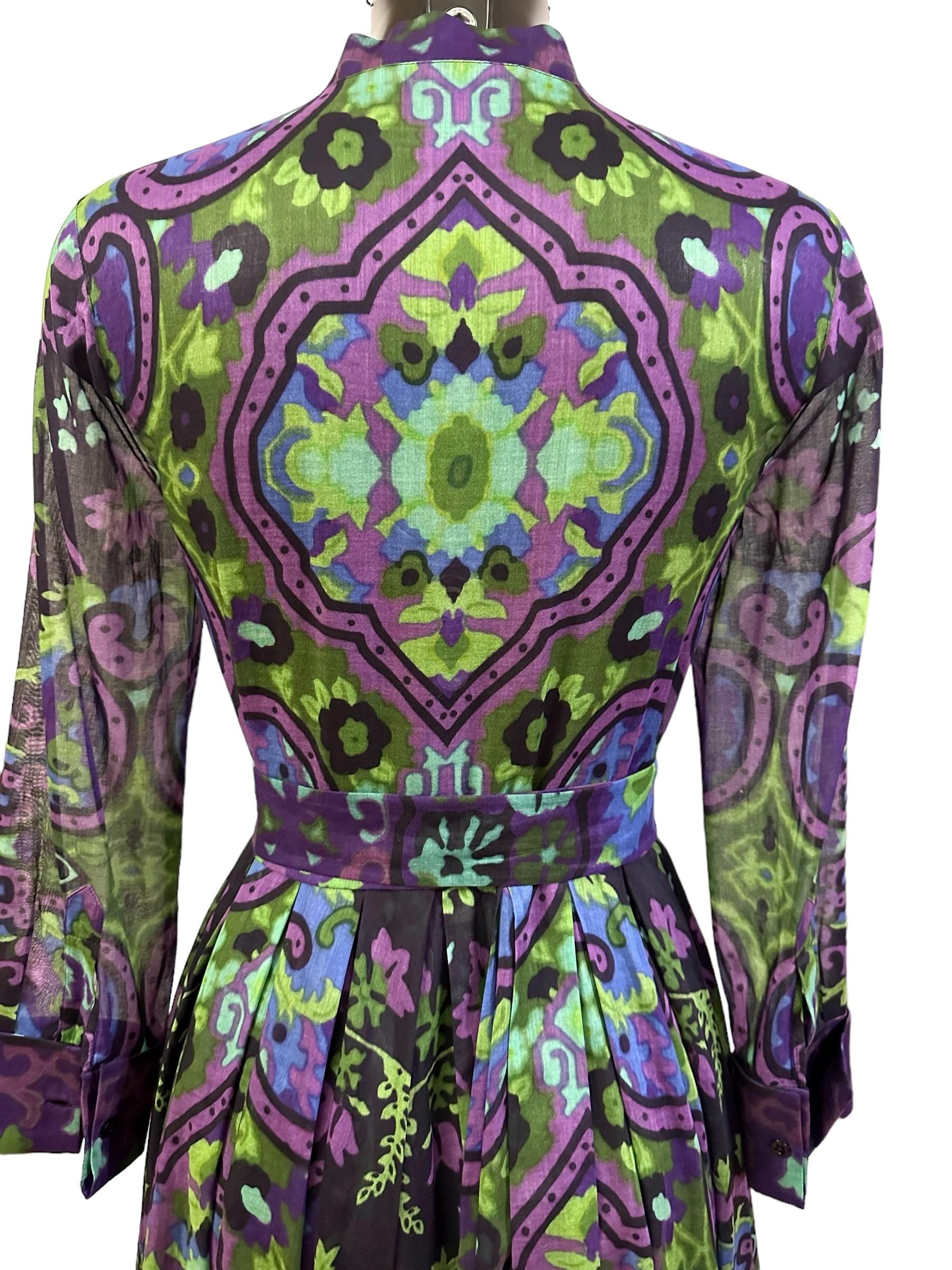 Women's Christian Dior FW 2023 / 2024 Print Cotton Veil Mid-Length Dress For Sale