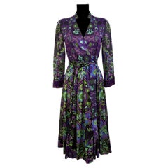 Christian Dior FW 2023 / 2024 Print Cotton Veil Mid-Length Dress