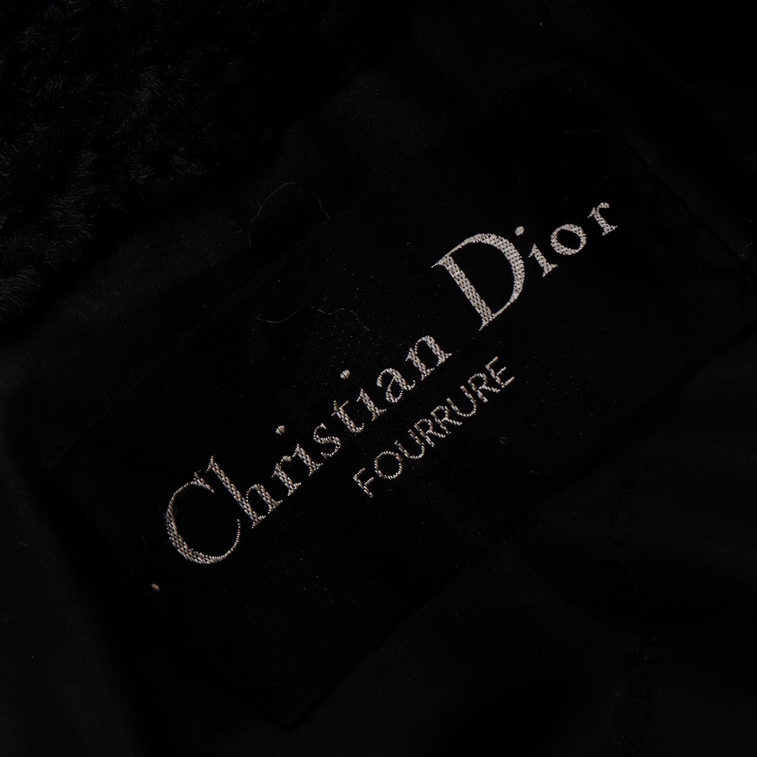Christian Dior Fourrure 1980s Vintage Blue Dyed Sheared Fur & Lambswool Jacket For Sale 7