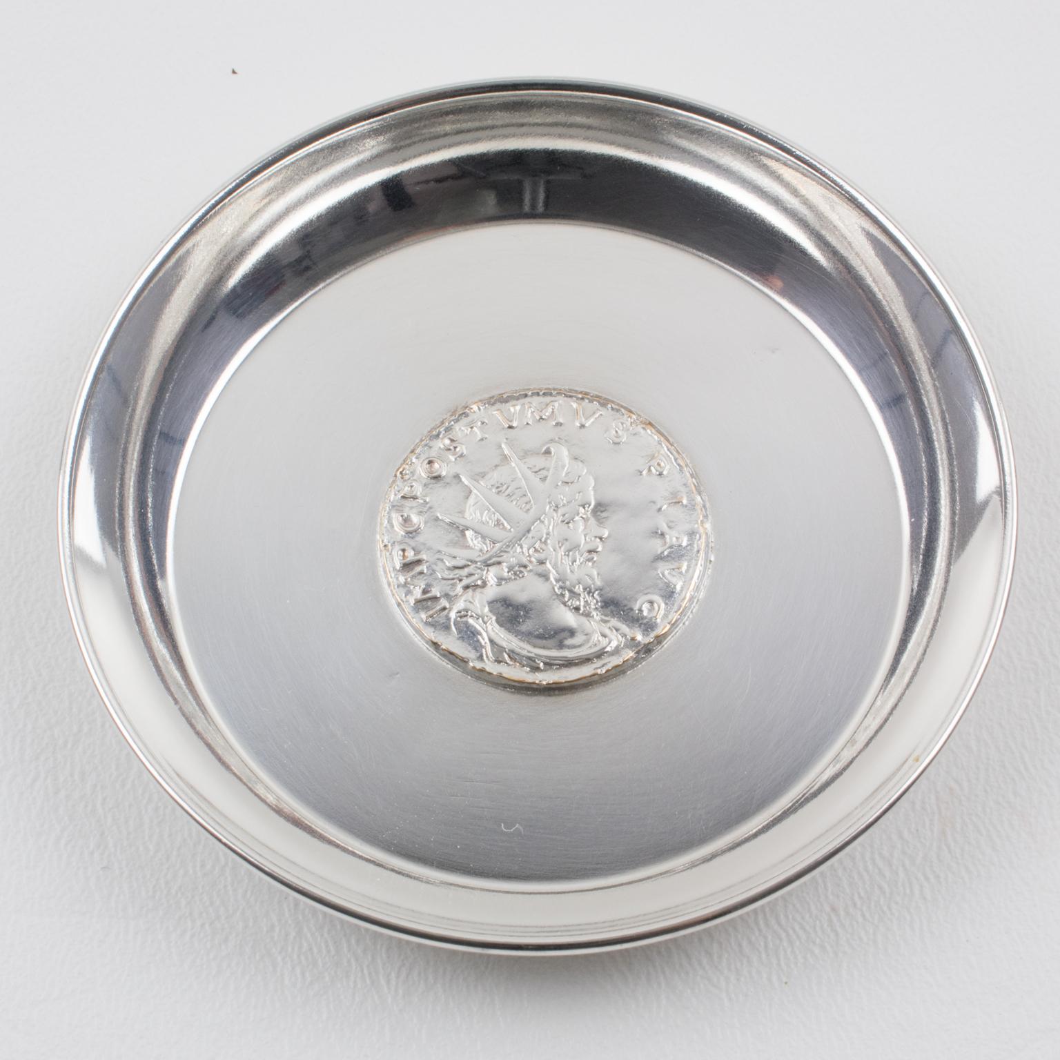Metal Christian Dior 1960s Silver Plate Coaster, set of six