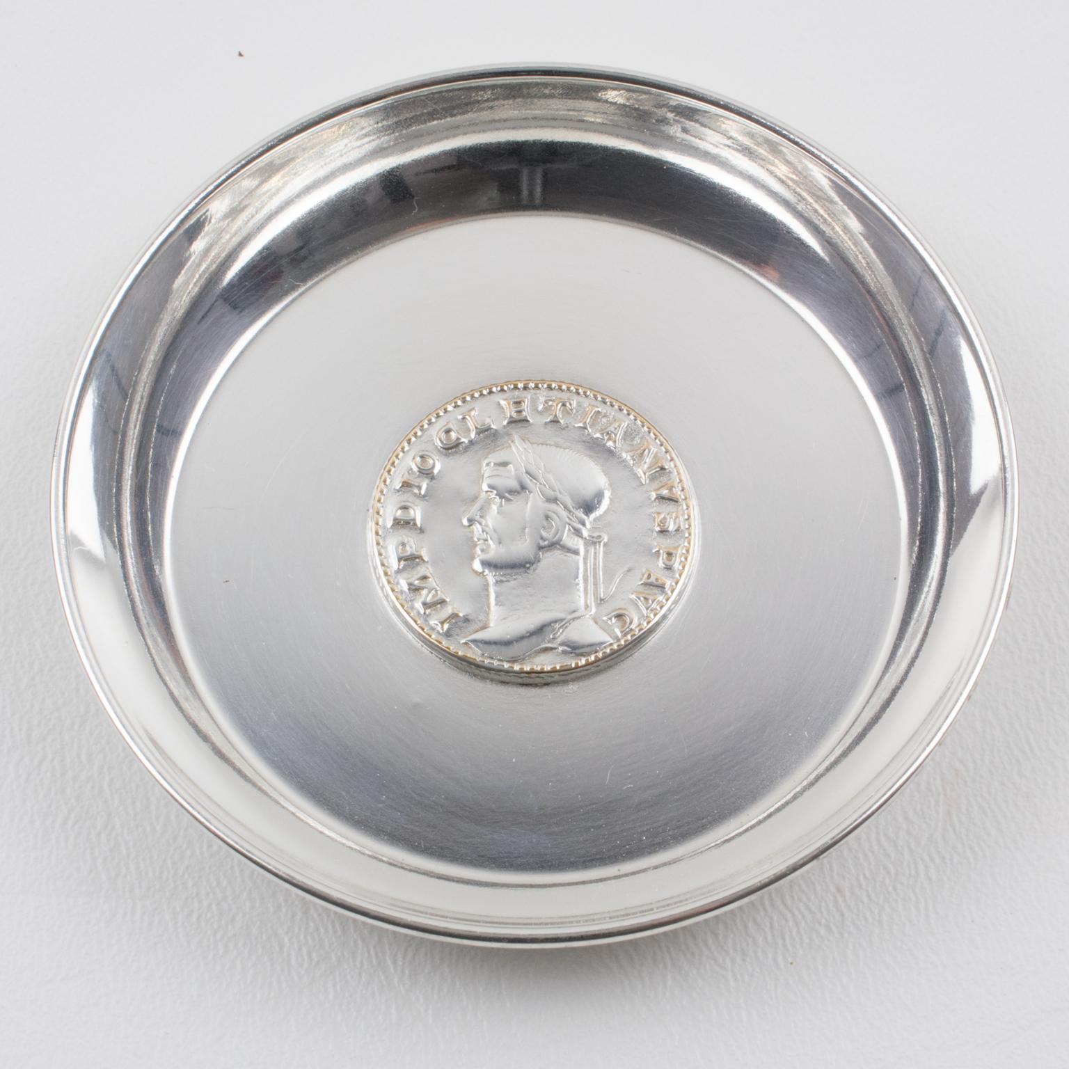 Christian Dior 1960s Silver Plate Coaster, set of six 1