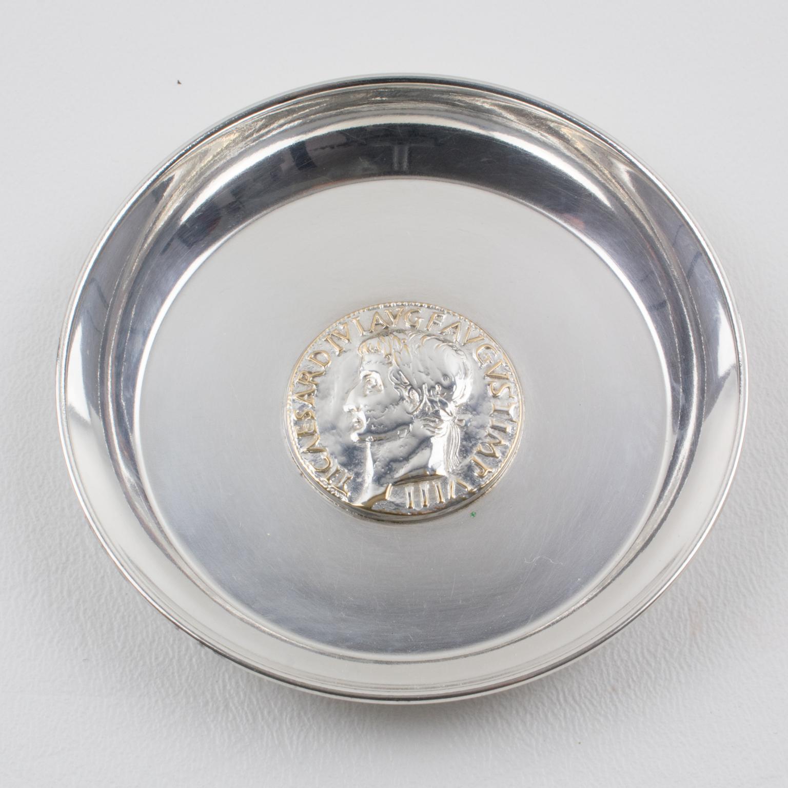 Christian Dior 1960s Silver Plate Coaster, set of six 2