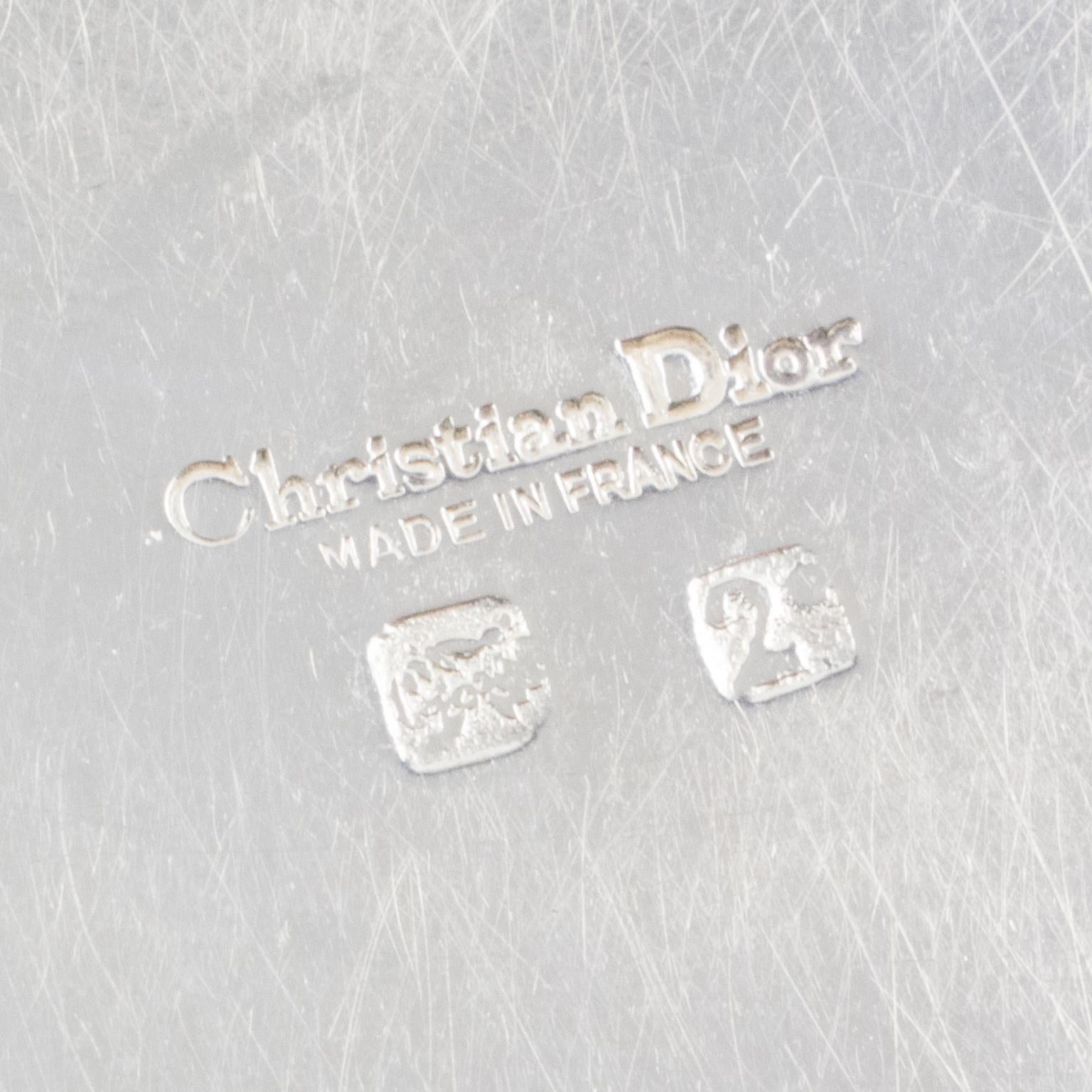 Christian Dior 1960s Silver Plate Coaster, set of six 3