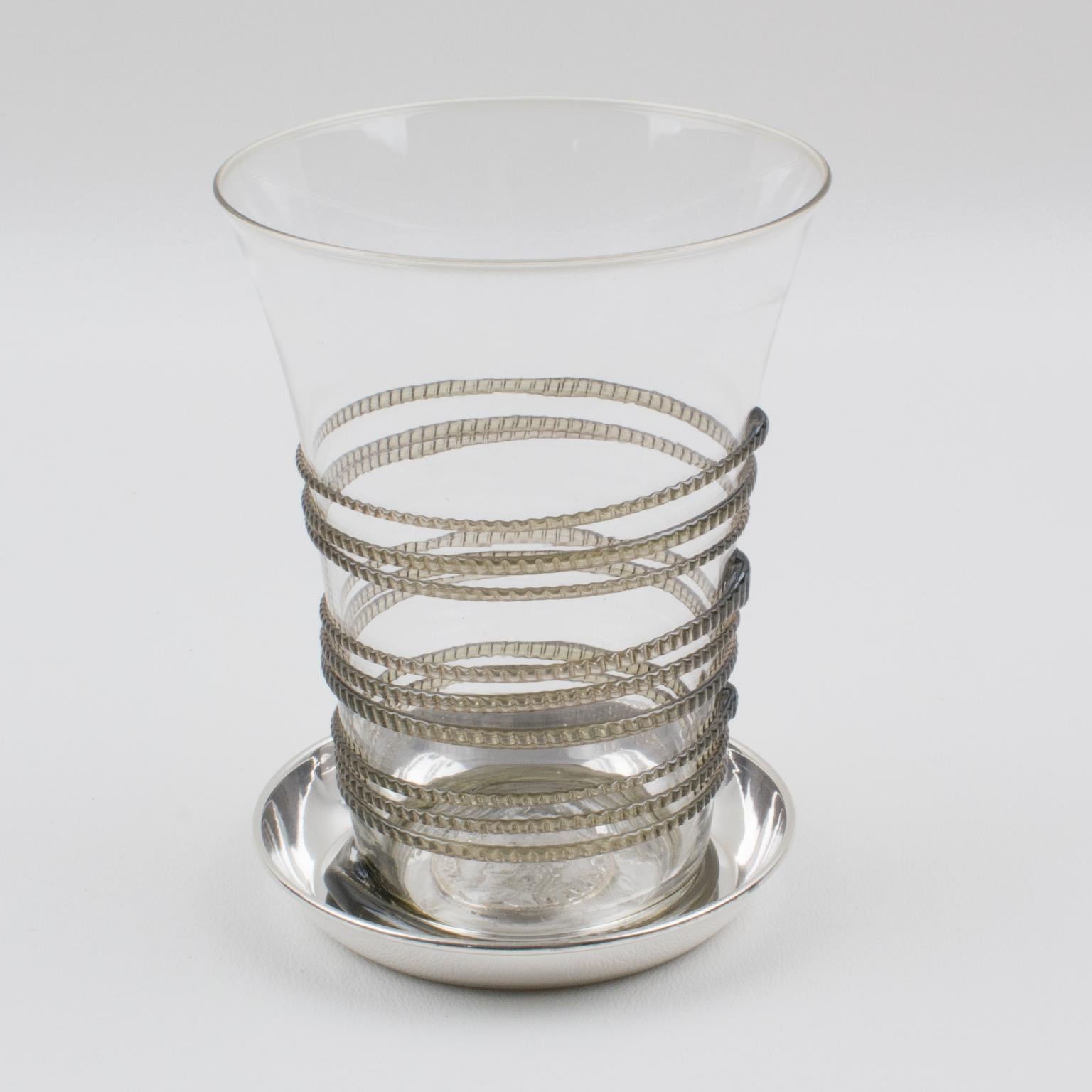 Christian Dior 1960s Silver Plate Coaster, set of six 4