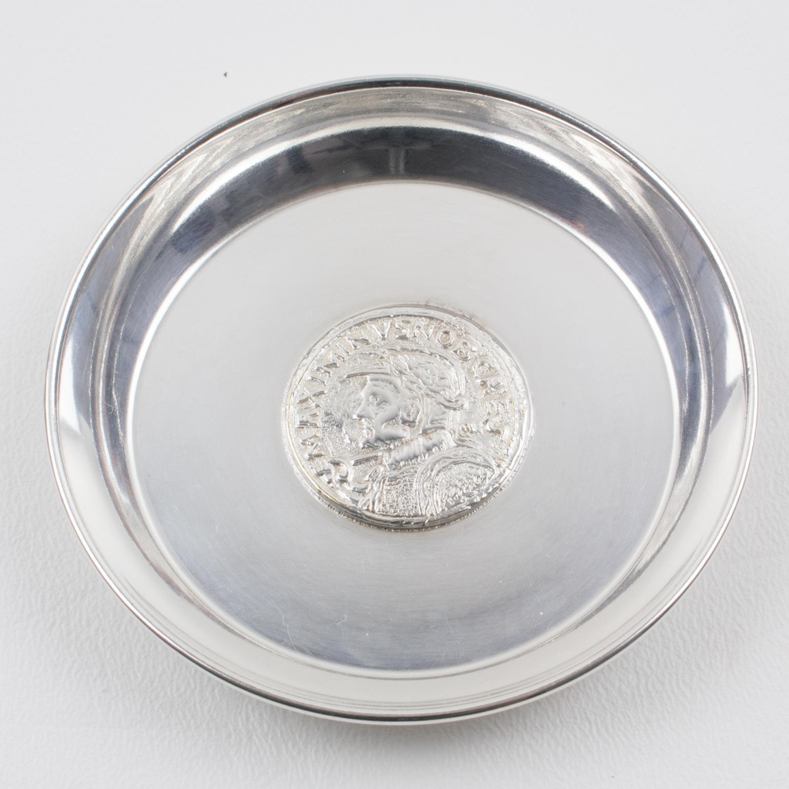 Mid-20th Century Christian Dior 1960s Silver Plate Coaster, set of six