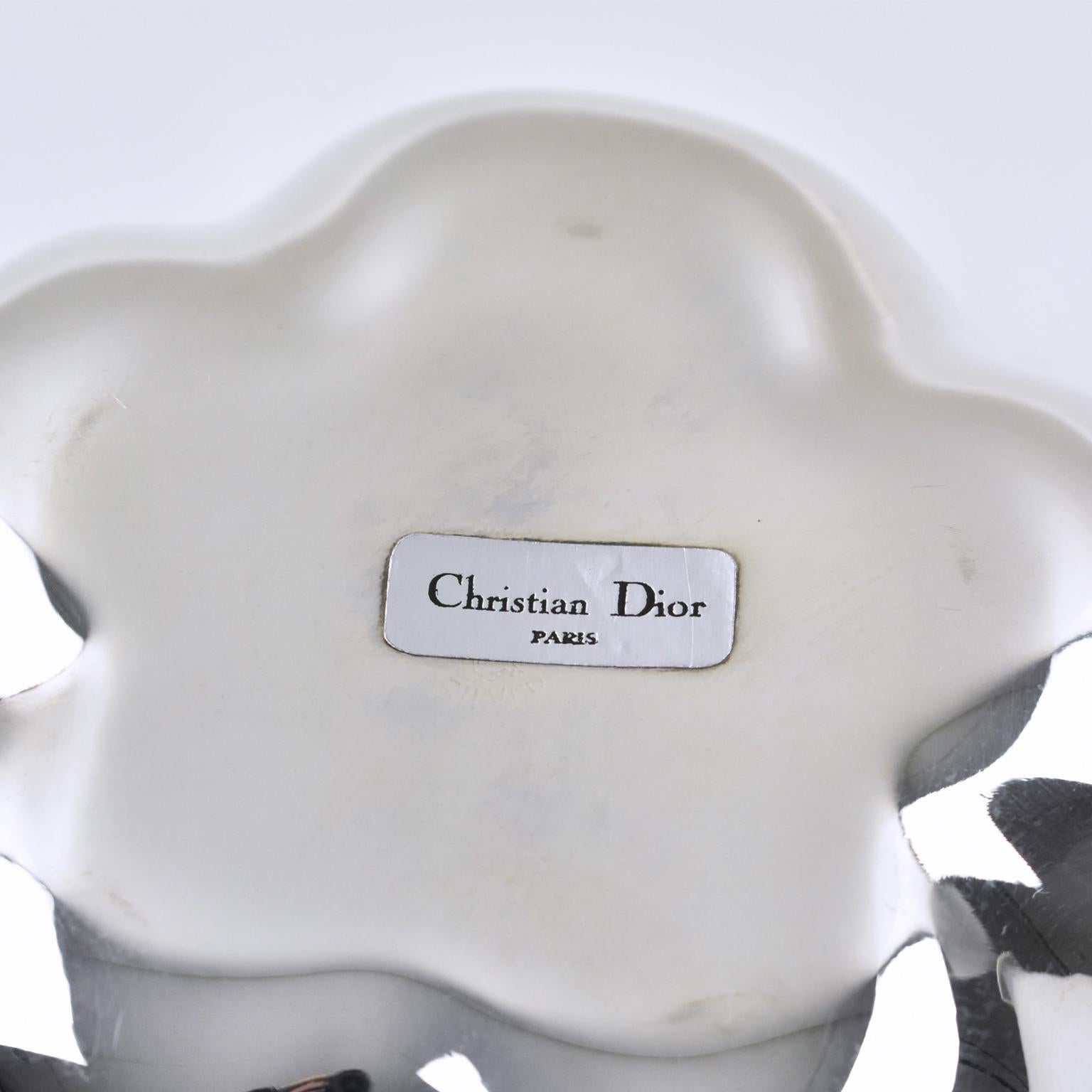 Late 20th Century Christian Dior France Silver Plate Decorative Box Pumpkin Design