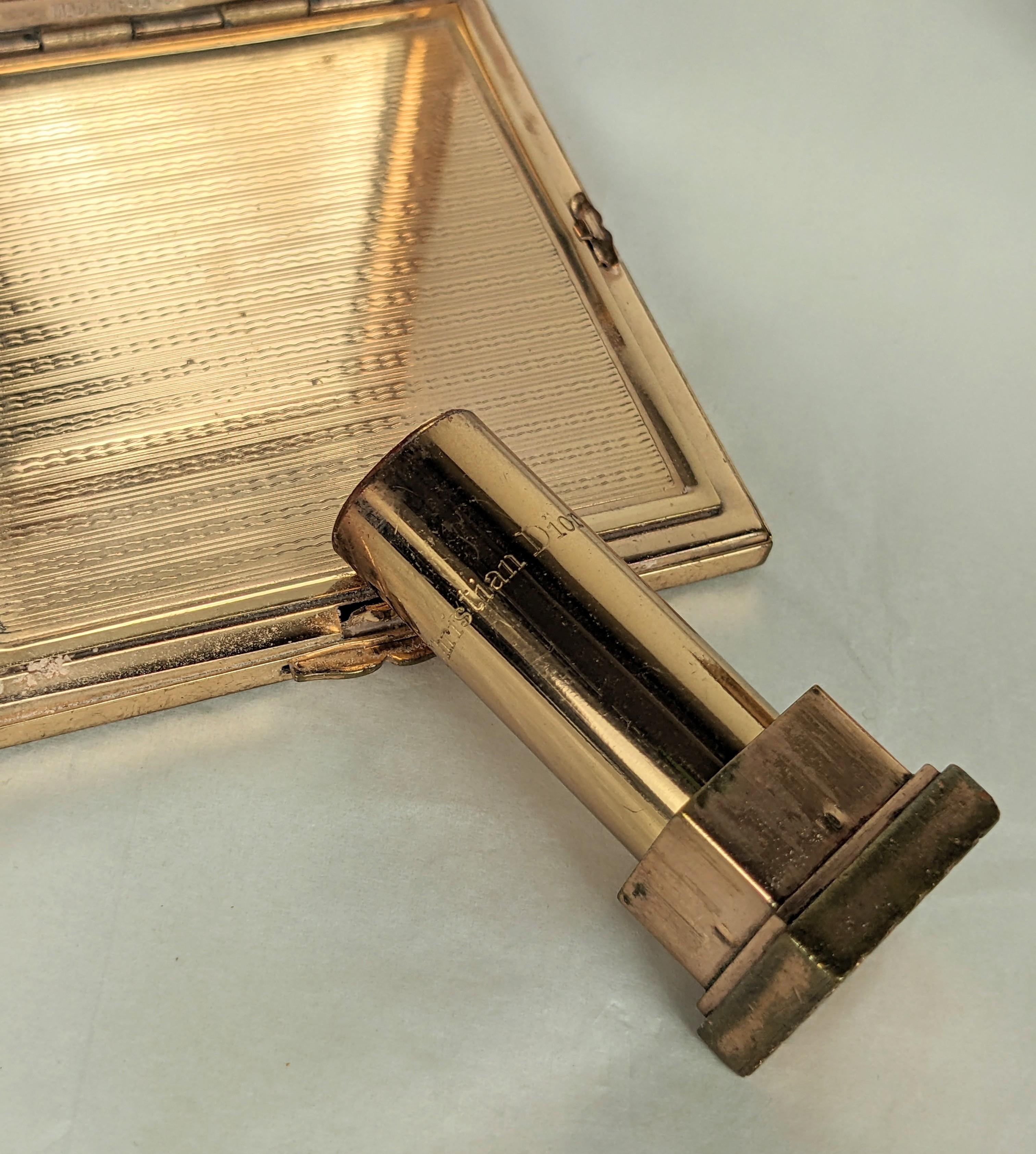 Christian Dior French Glass Enamel Compact and Lipstick in vendita 1