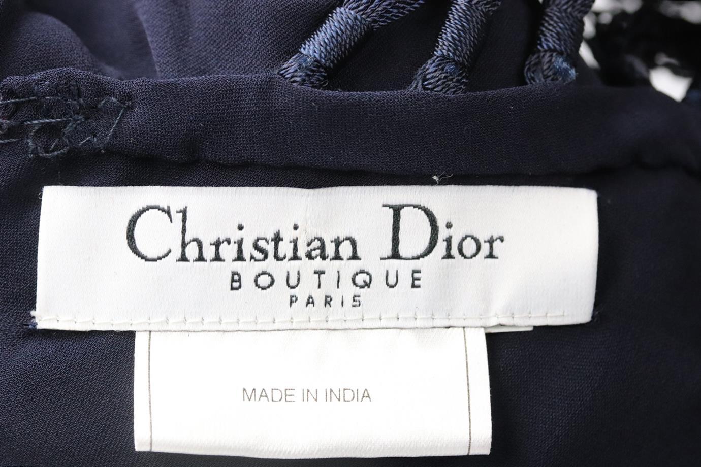 Christian Dior Fringed Silk Choffon Scarf In Excellent Condition In London, GB