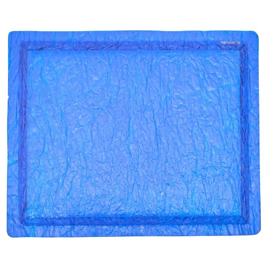 Christian Dior, frosted blue plexiglass tray, circa 1980