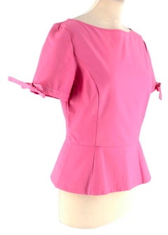 Christian Dior Top de algodón rosa fucsia - Talla US 6